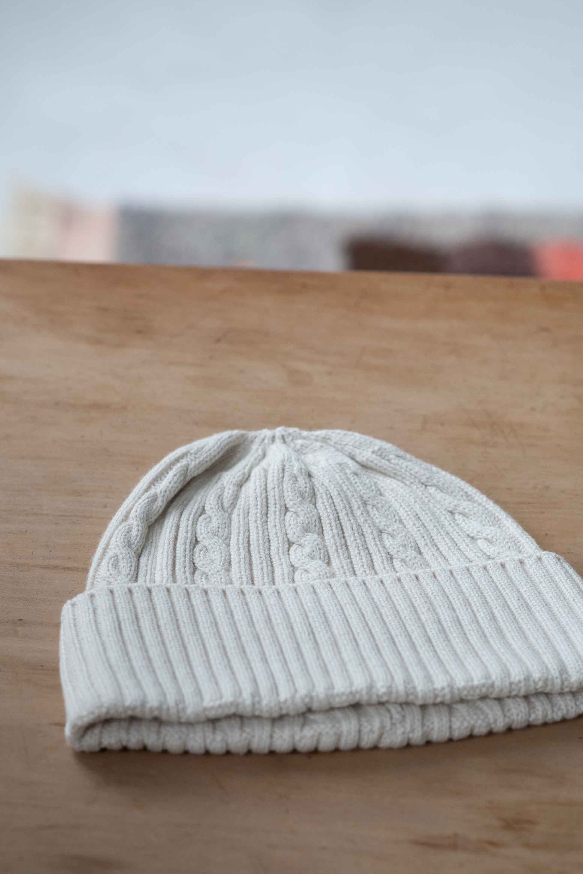 Cream Beanie *organic cotton