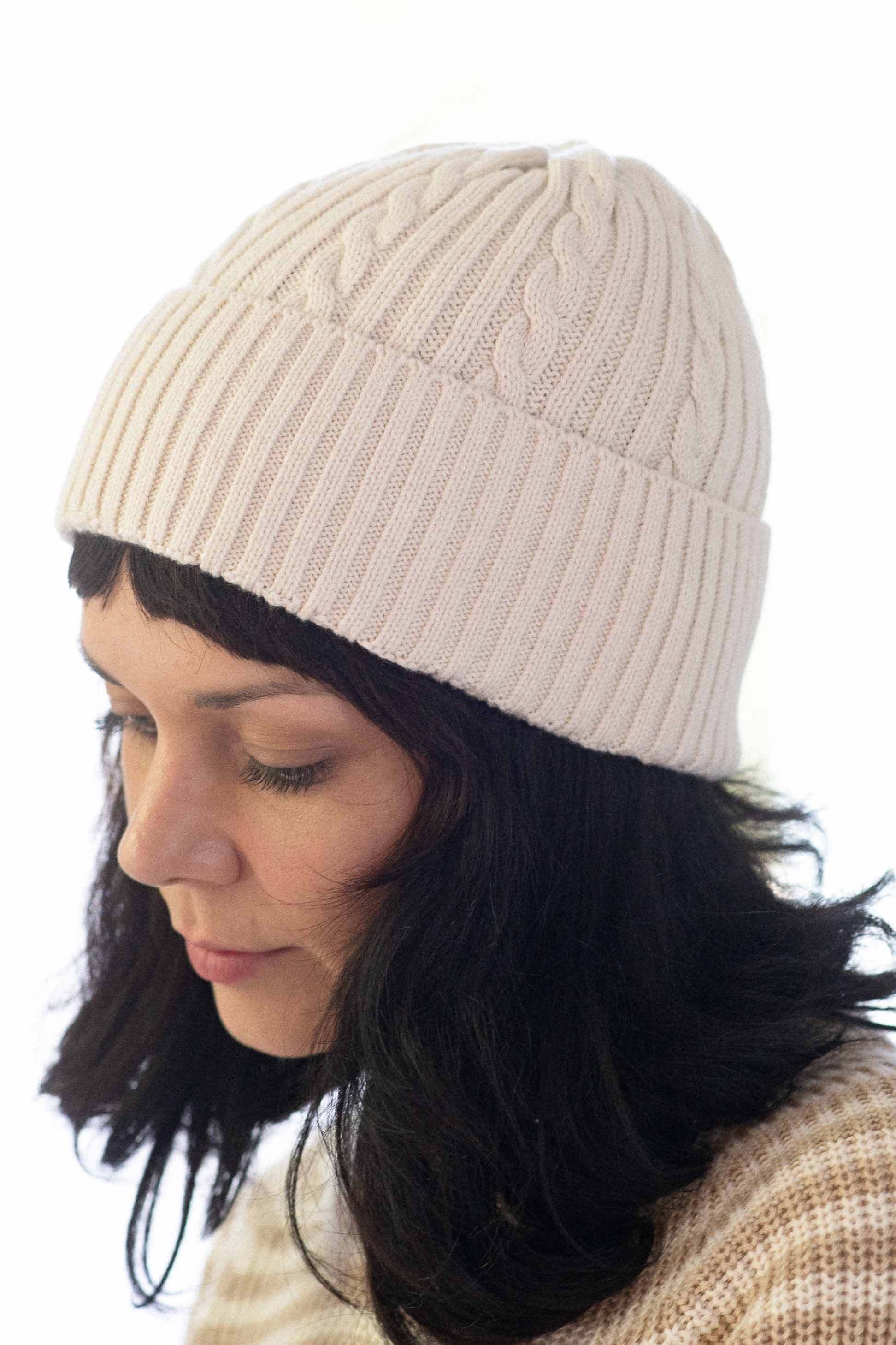 Cream Beanie *organic cotton