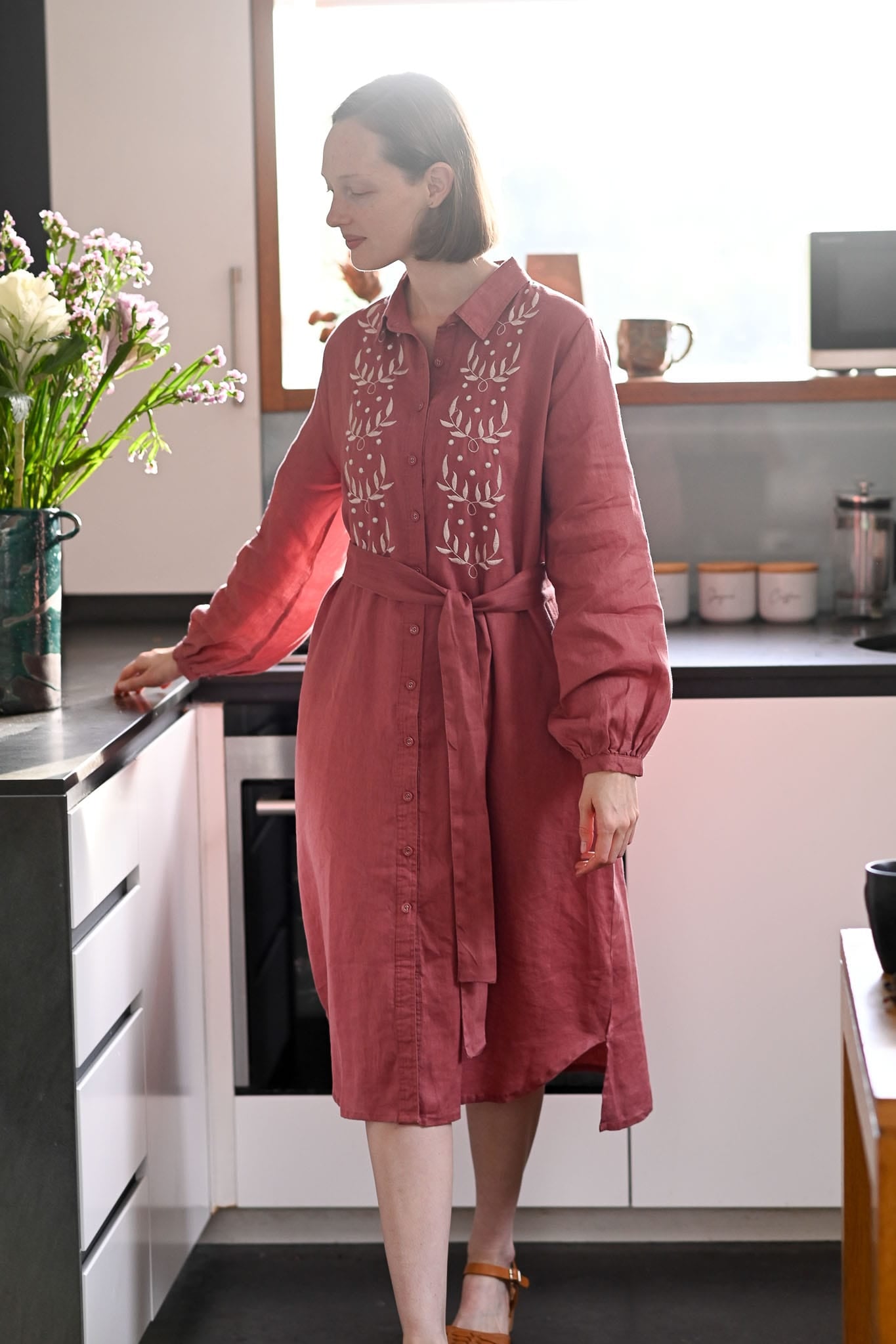 Ivy linen dress Rosewood