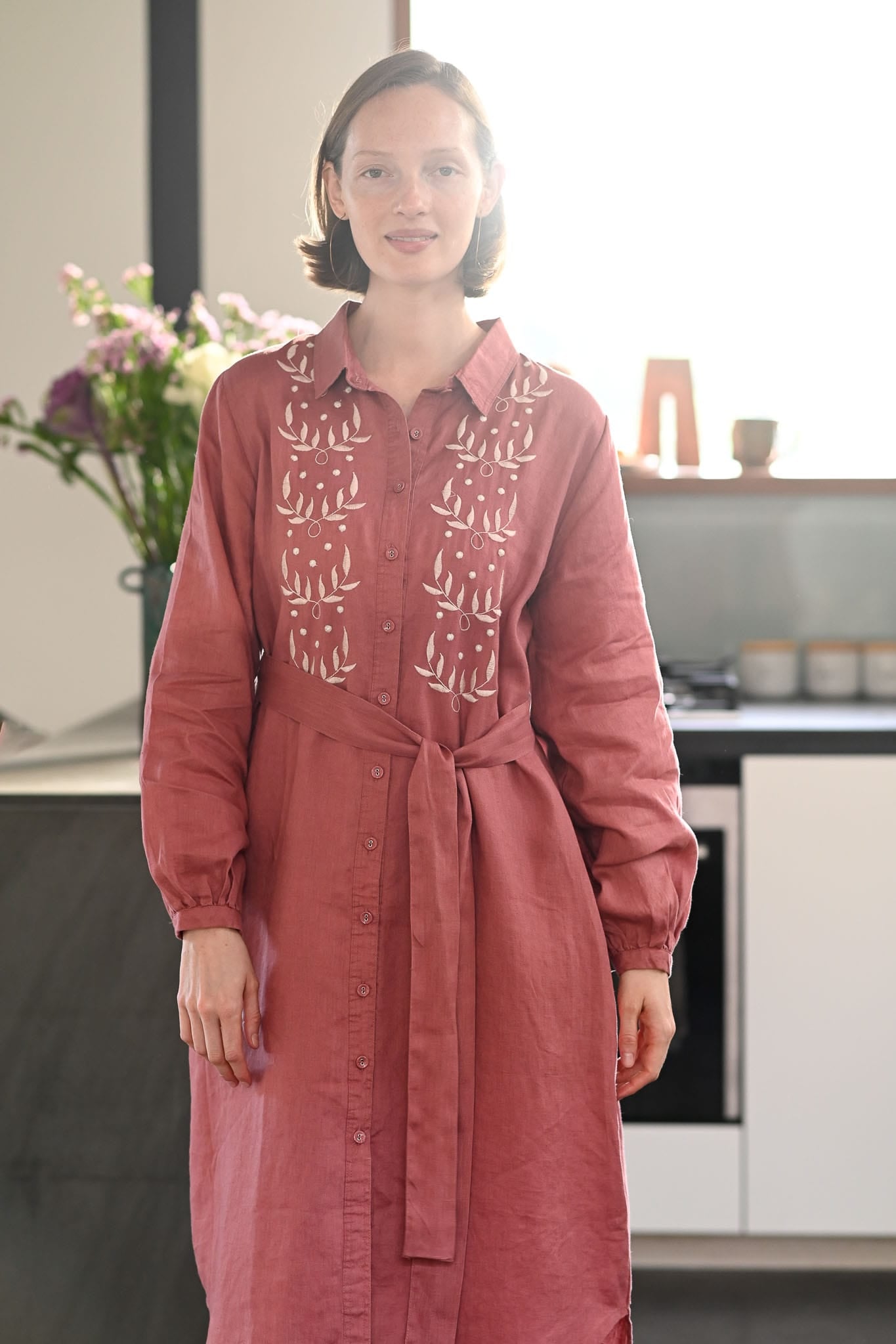 Ivy linen dress Rosewood