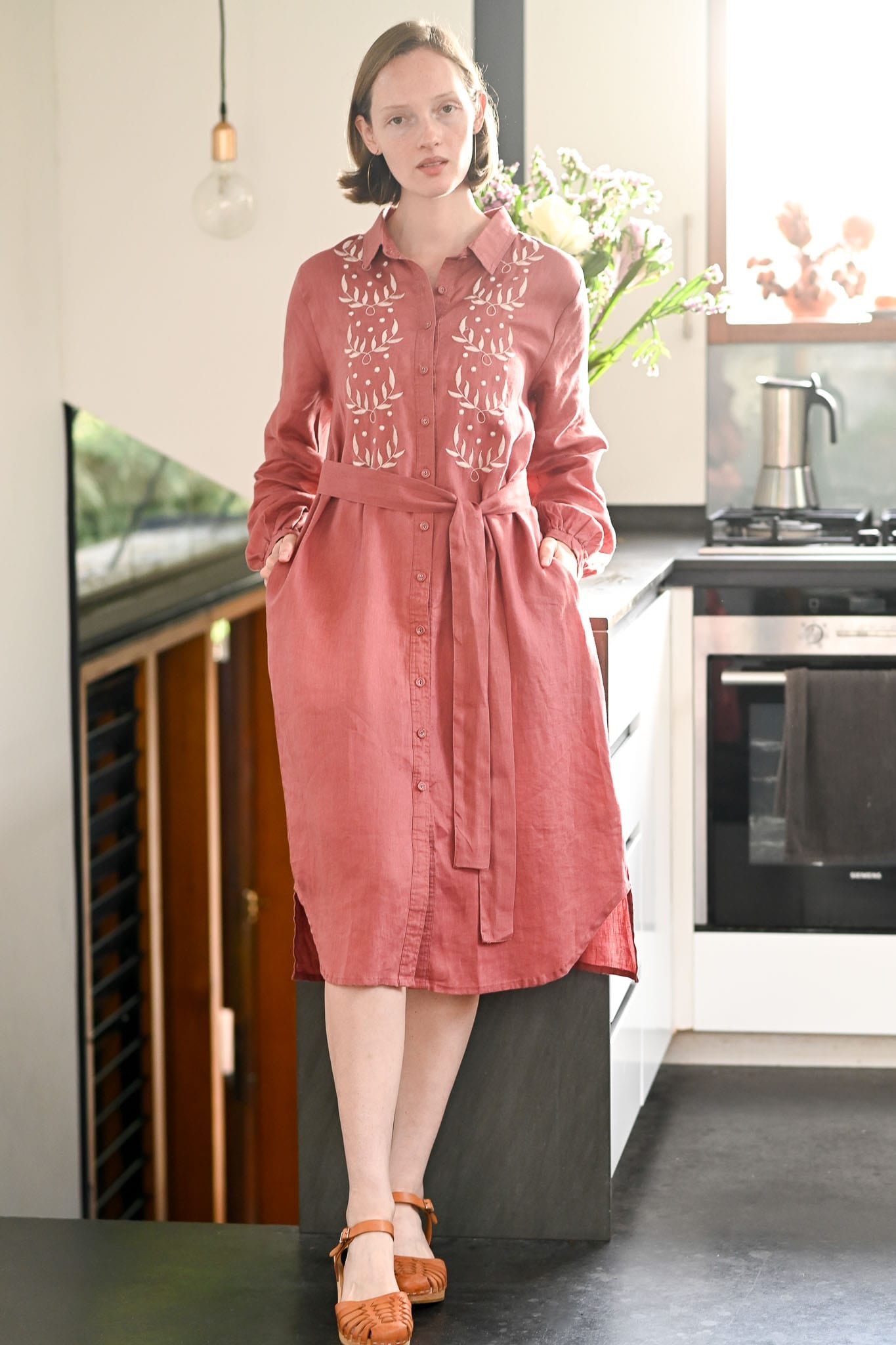 Ivy linen dress Rosewood