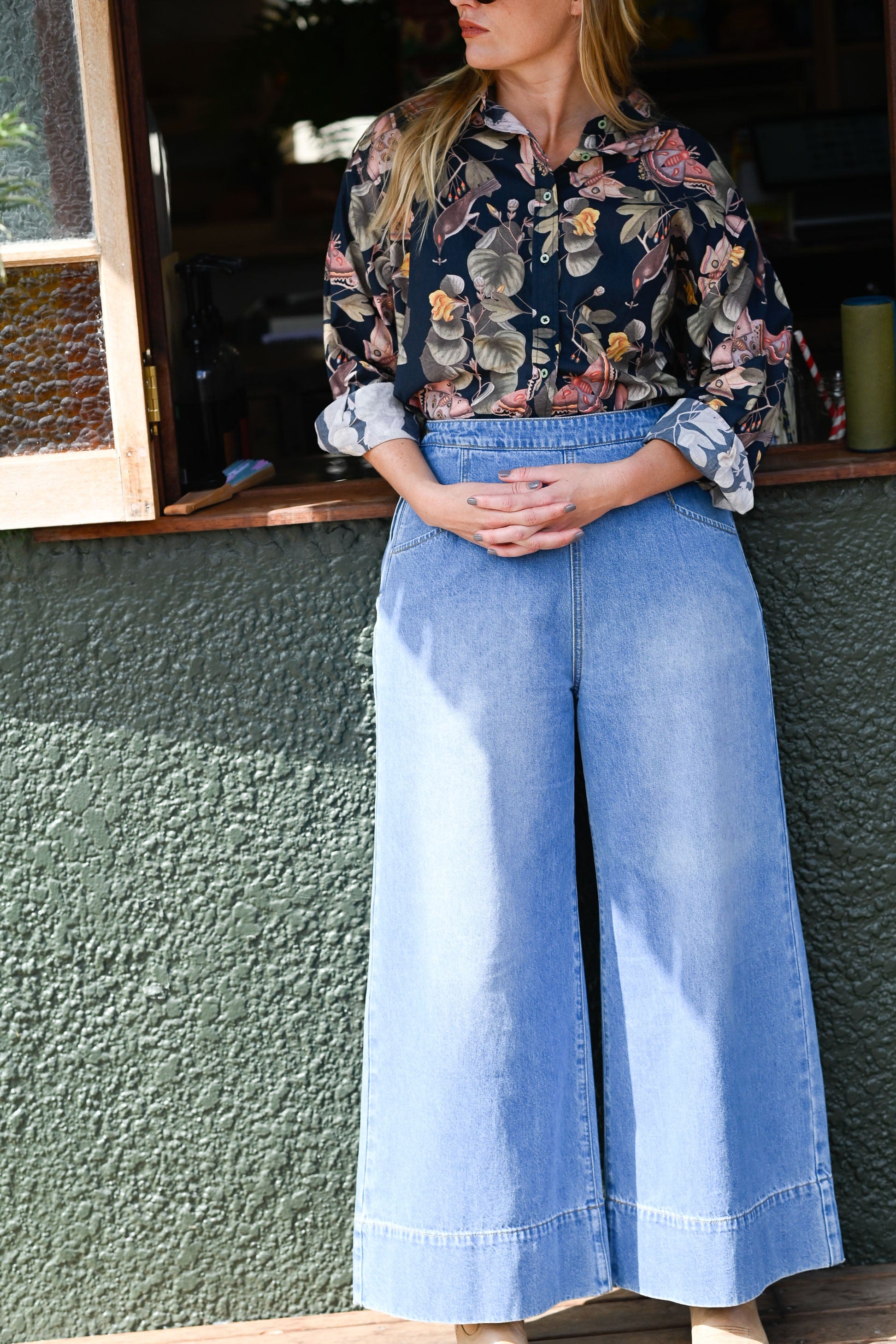 Ollie pant in Denim *organic cotton