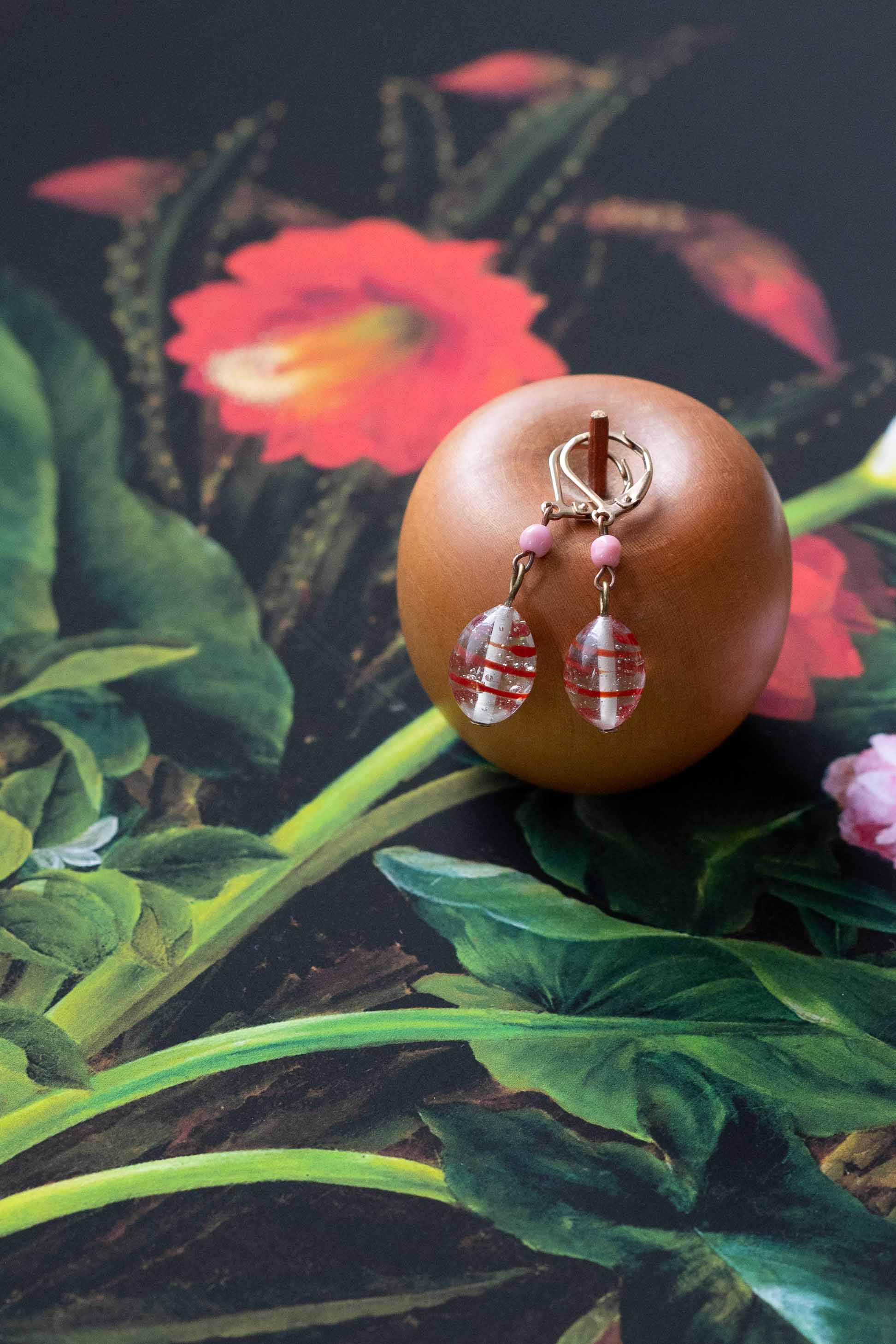 Red Swirl earrings