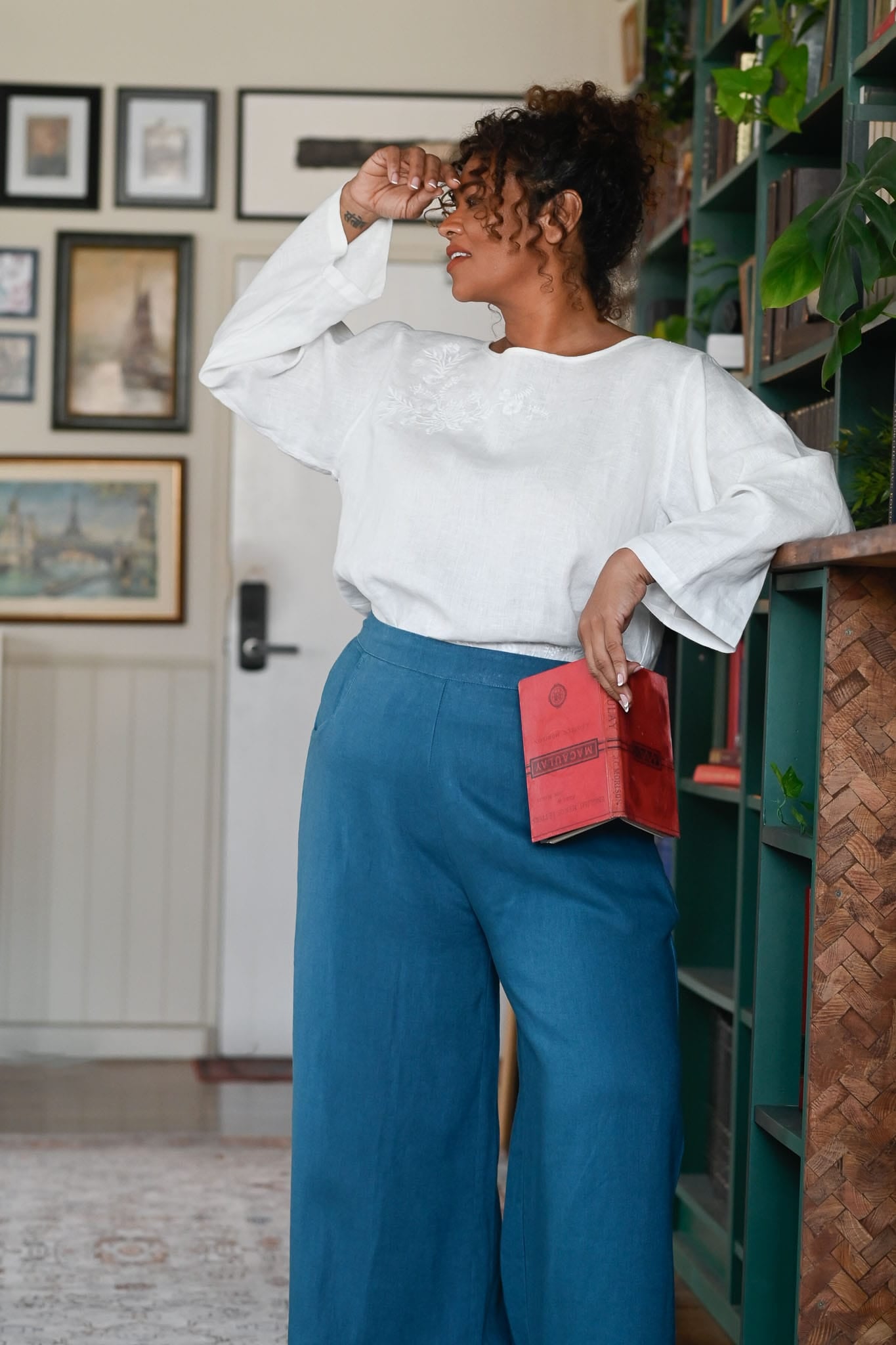 Ollie Linen Pant Sapphire (Winter)
