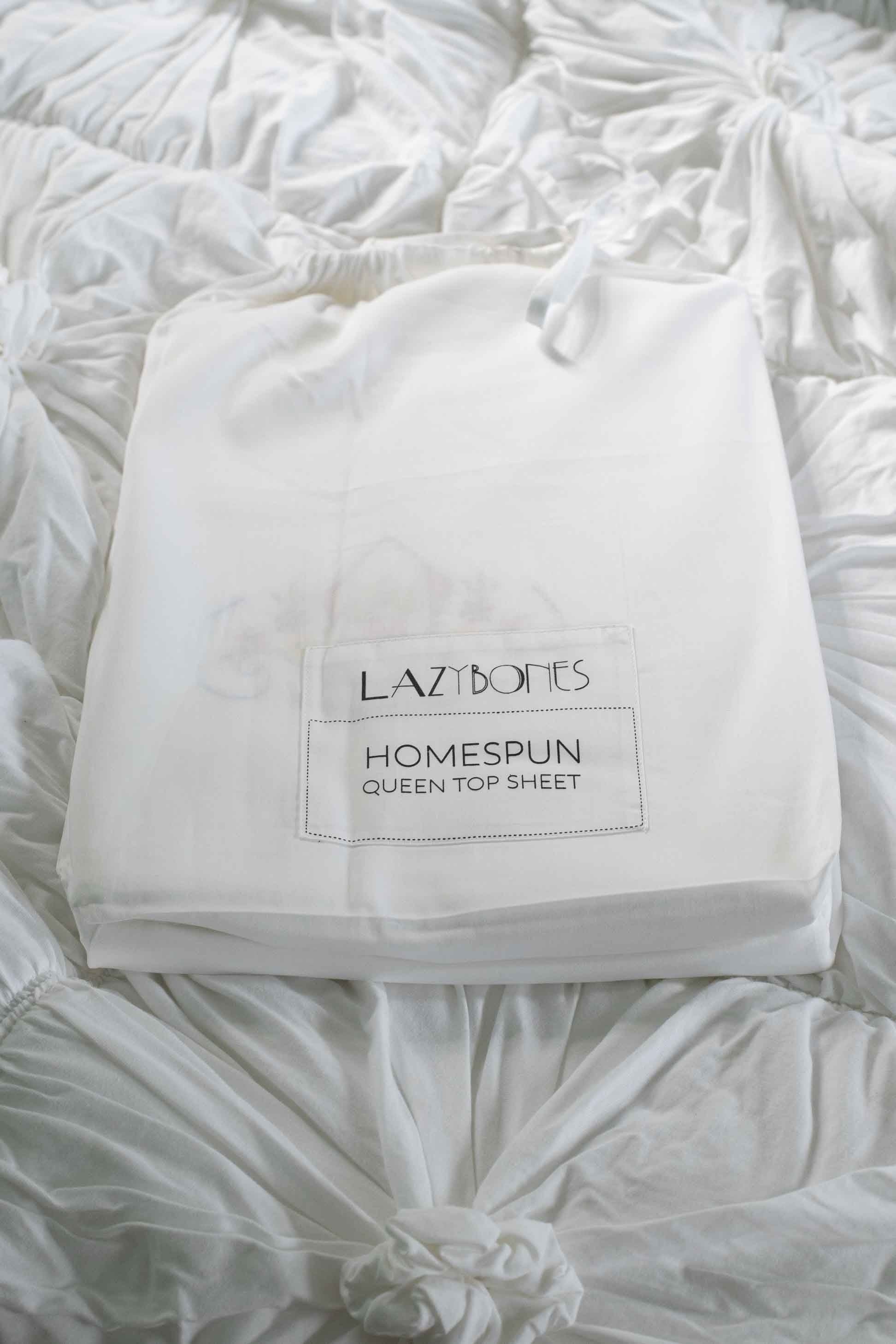 LAZYBONES Homespun Queen Top Sheet