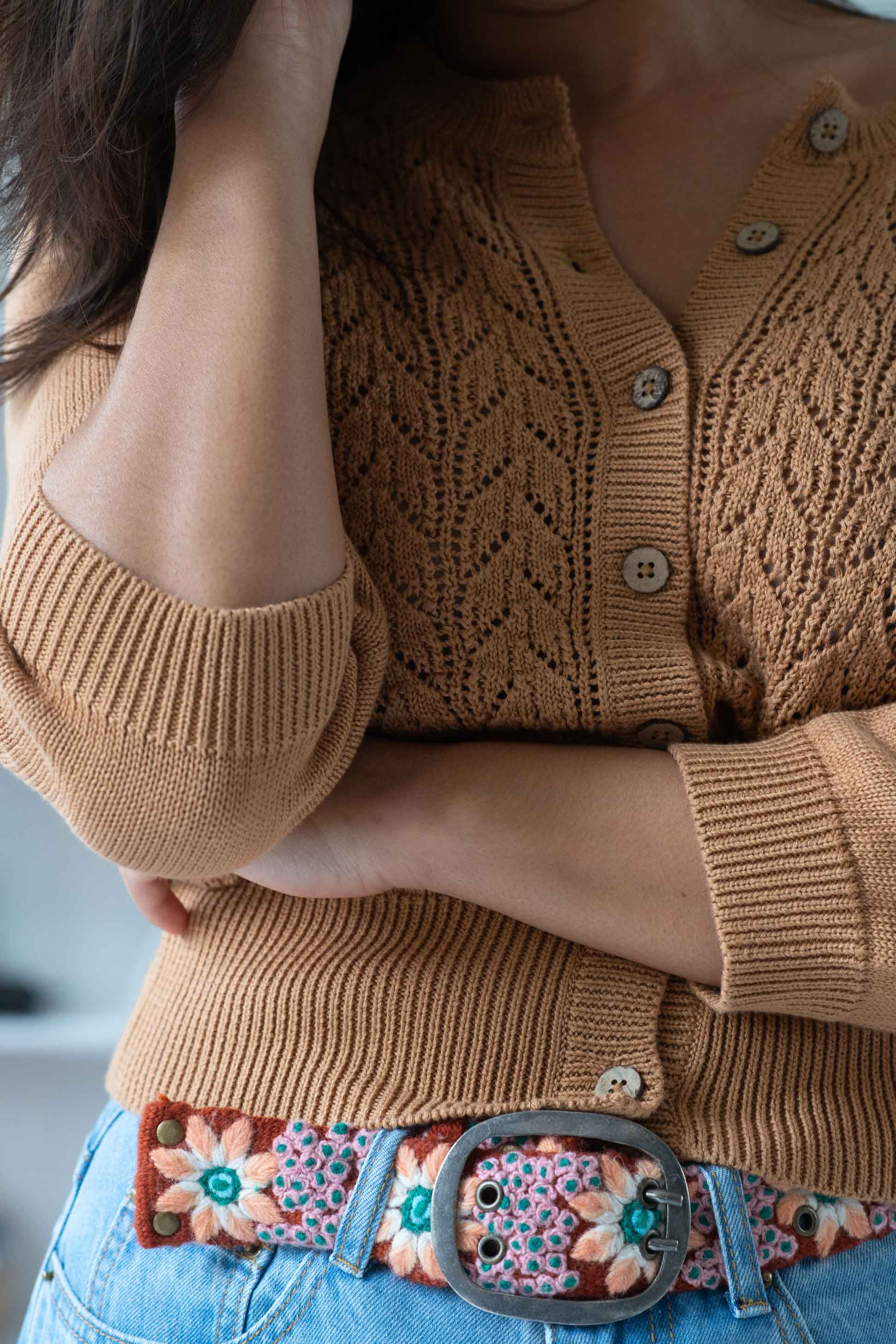 Ava cardigan Almond