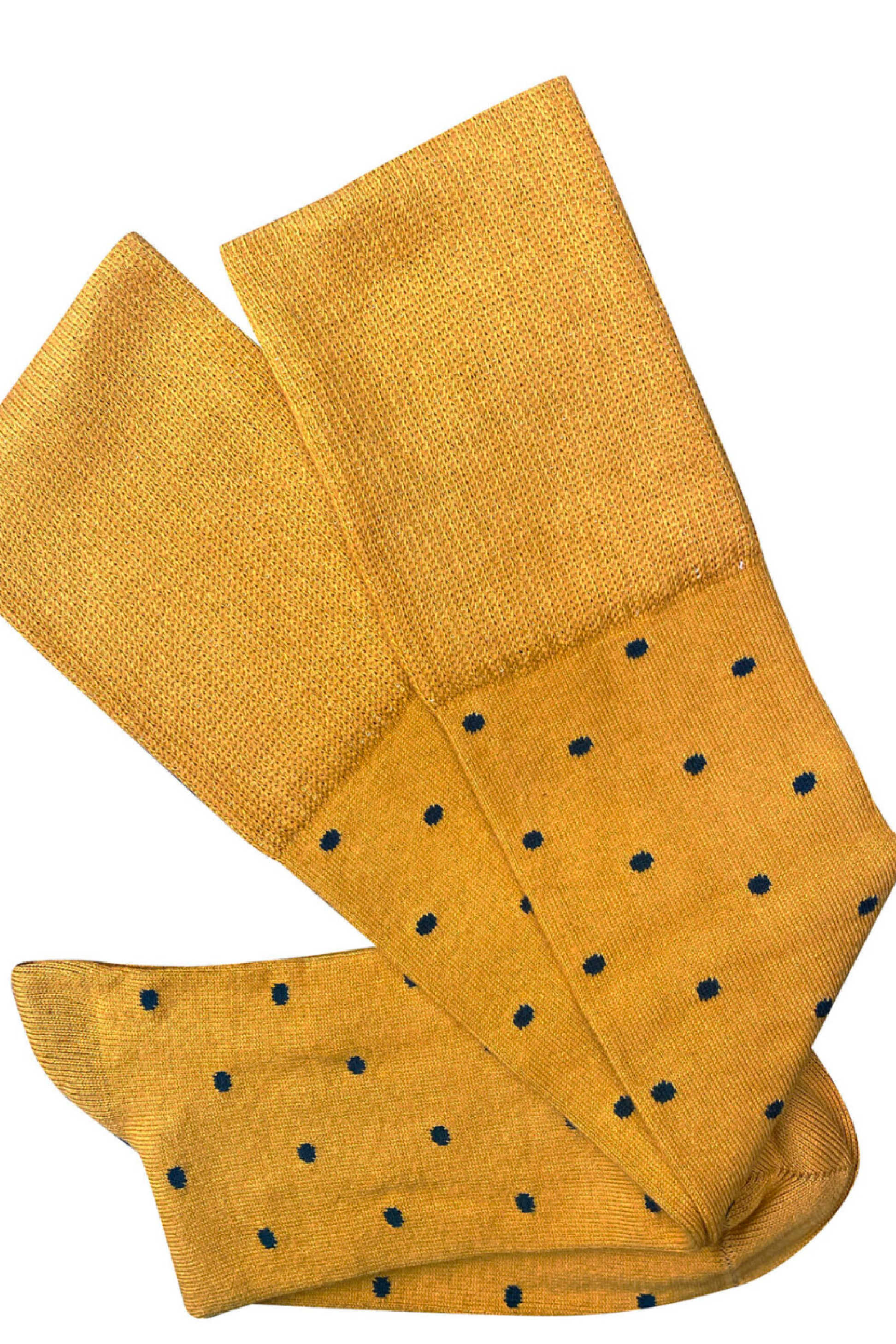 Dotty Cotton Socks Ochre