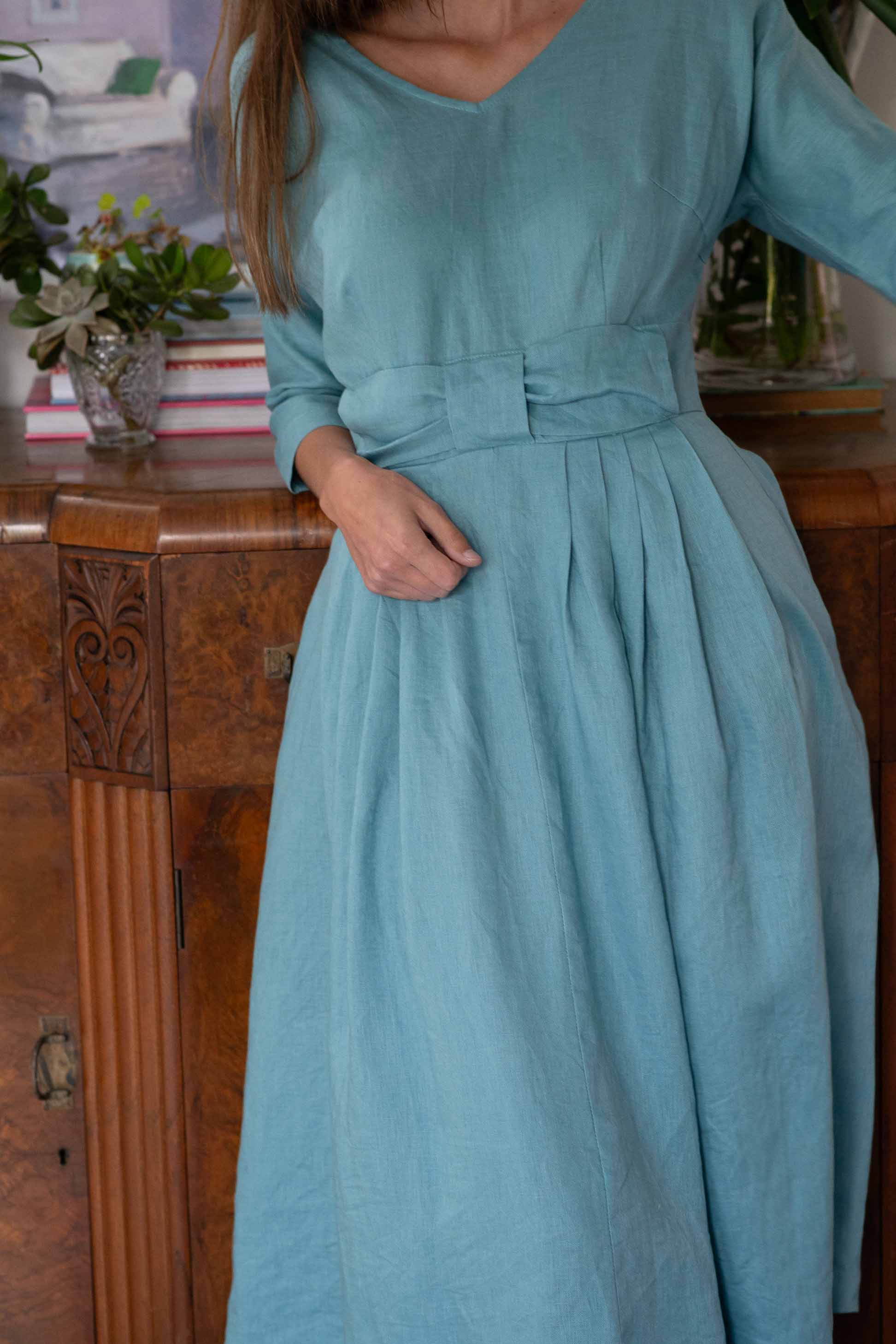 Eloise dress Marine *linen