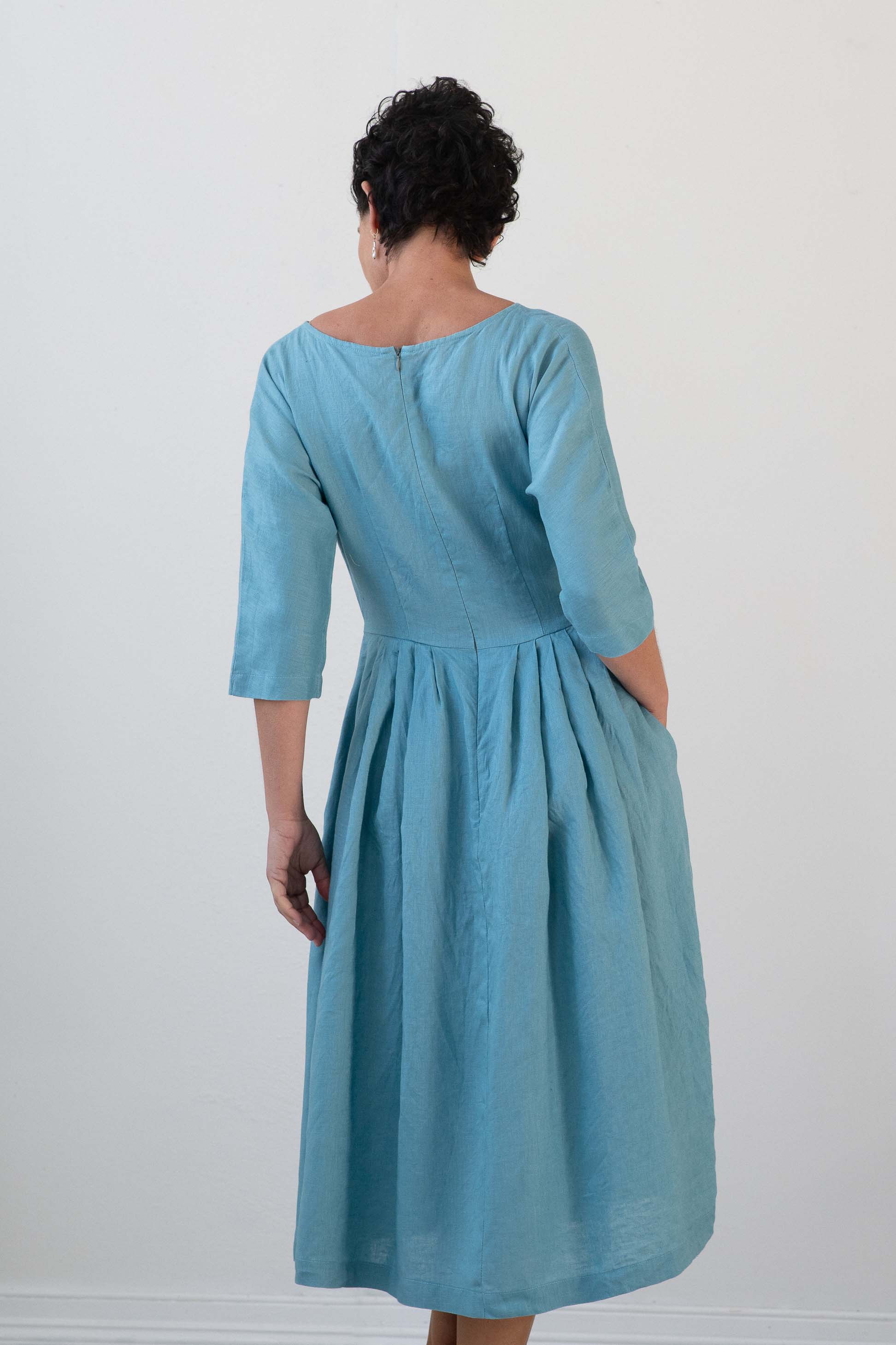 Eloise dress Marine *linen