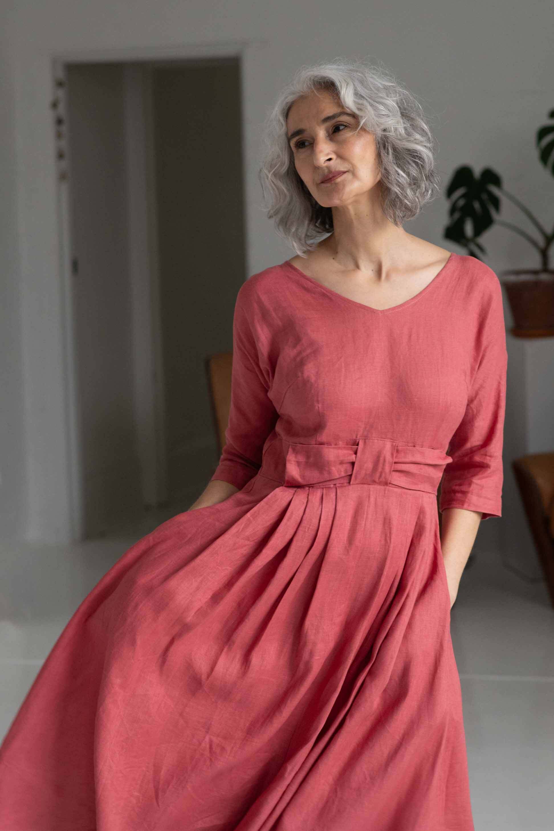 Eloise dress Rosa *linen