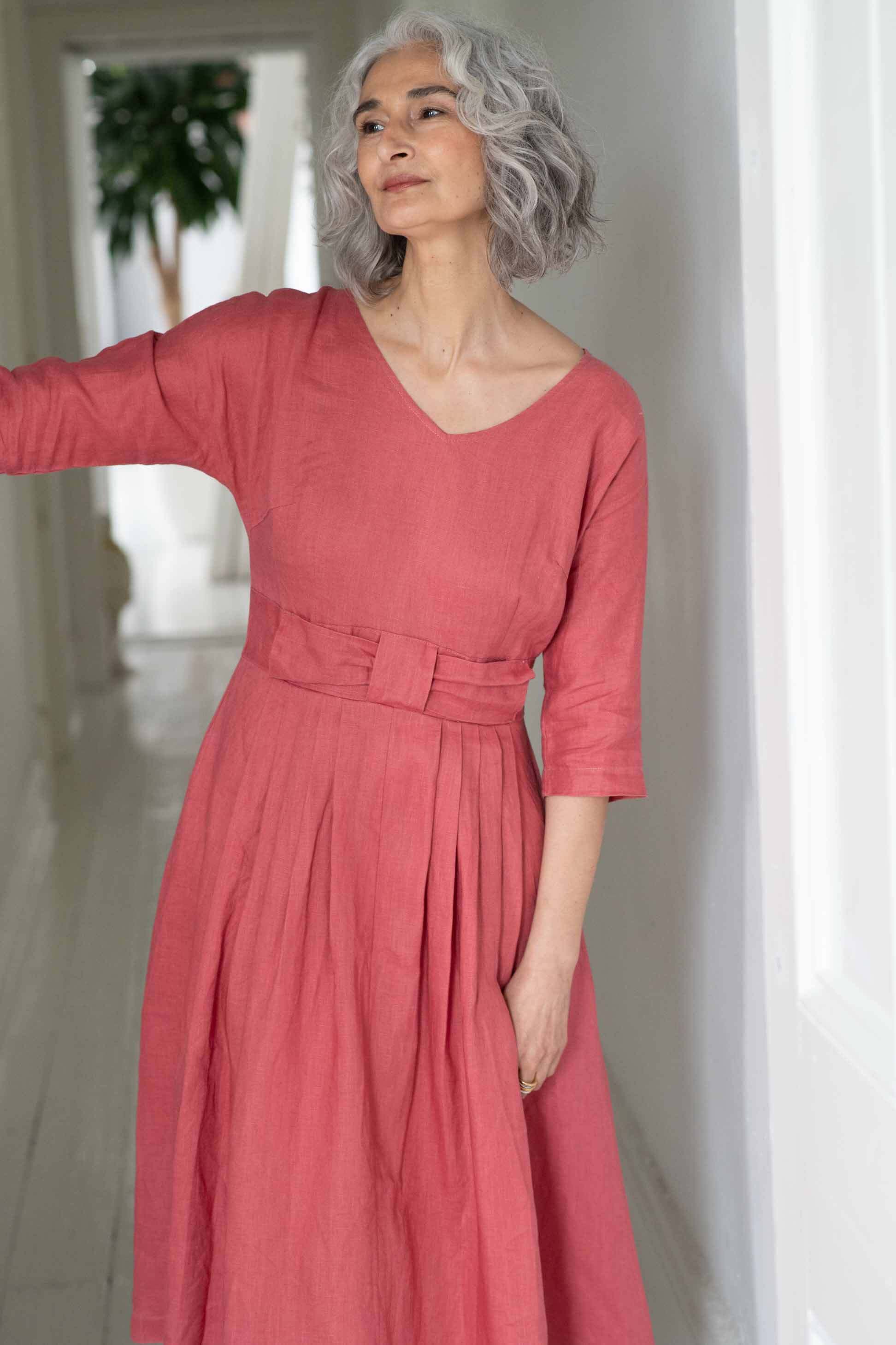 Eloise dress Rosa *linen