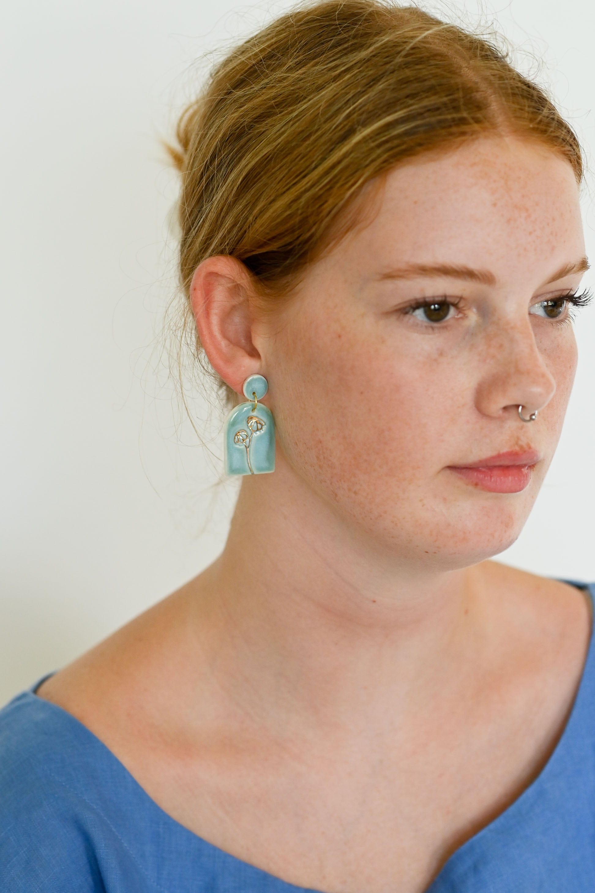 Esme Porcelain Flower Earrings