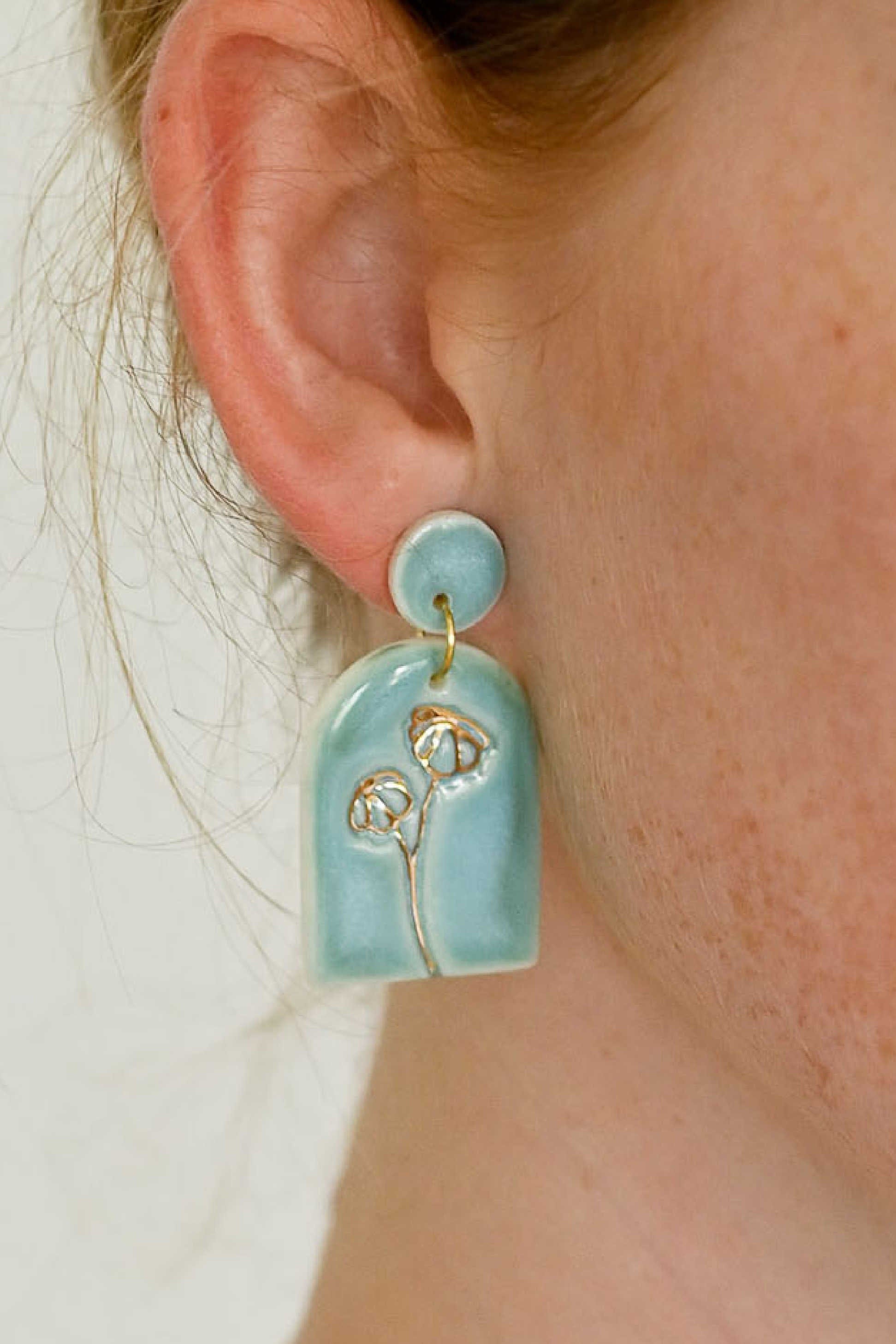 Esme Porcelain Flower Earrings