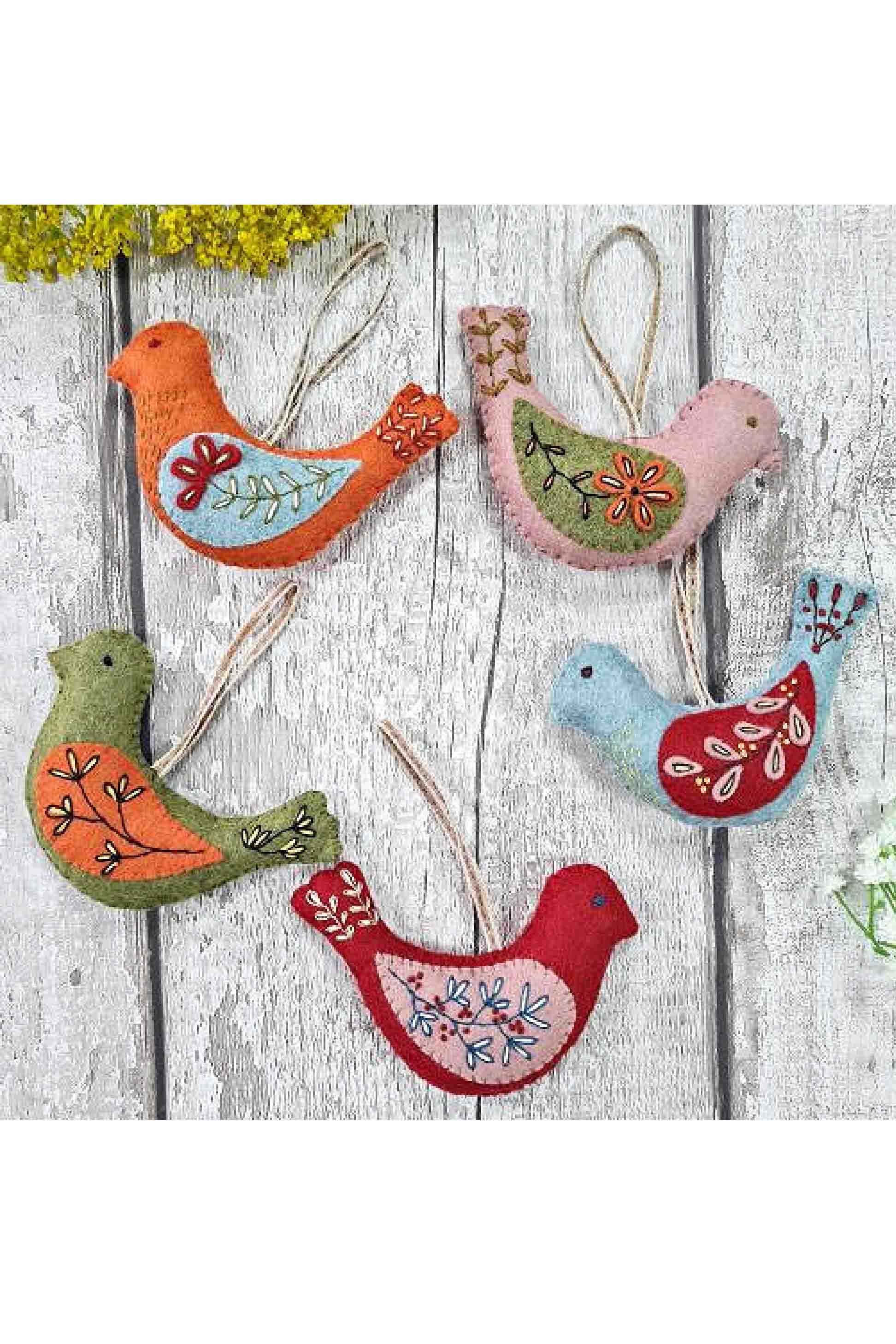 Folk Birds Embroidery Kit