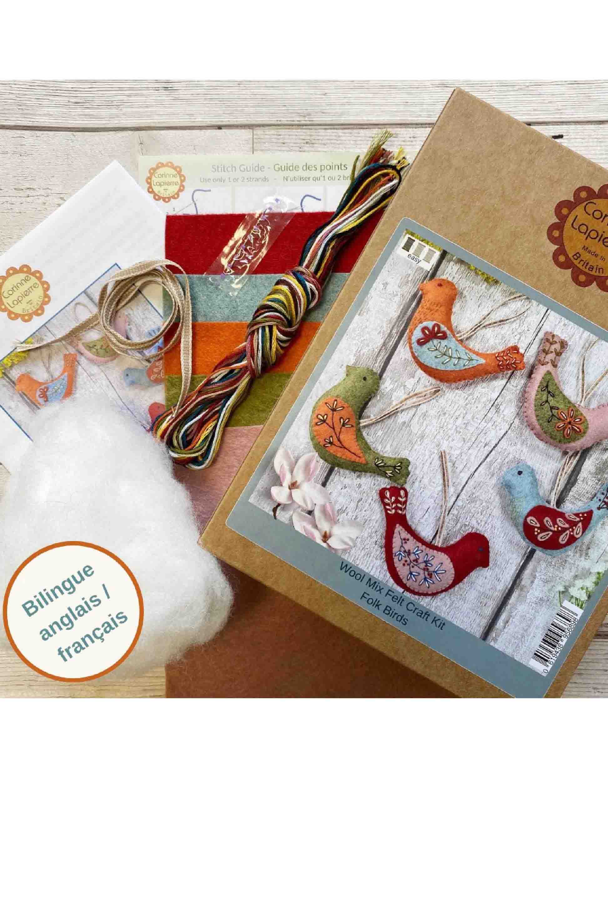 Folk Birds Embroidery Kit