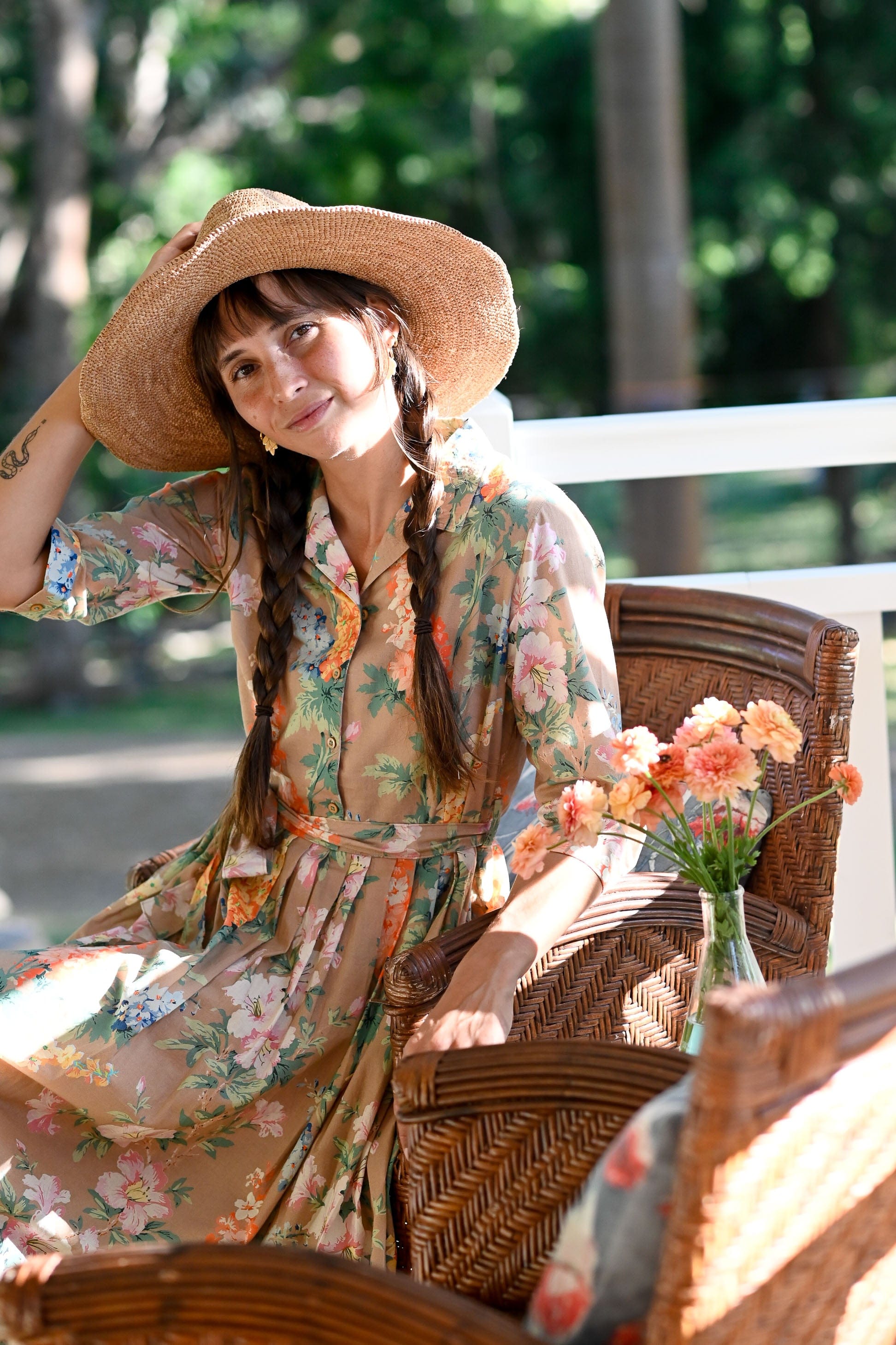 Aziz Adjustable Travel Hat in Light Brown