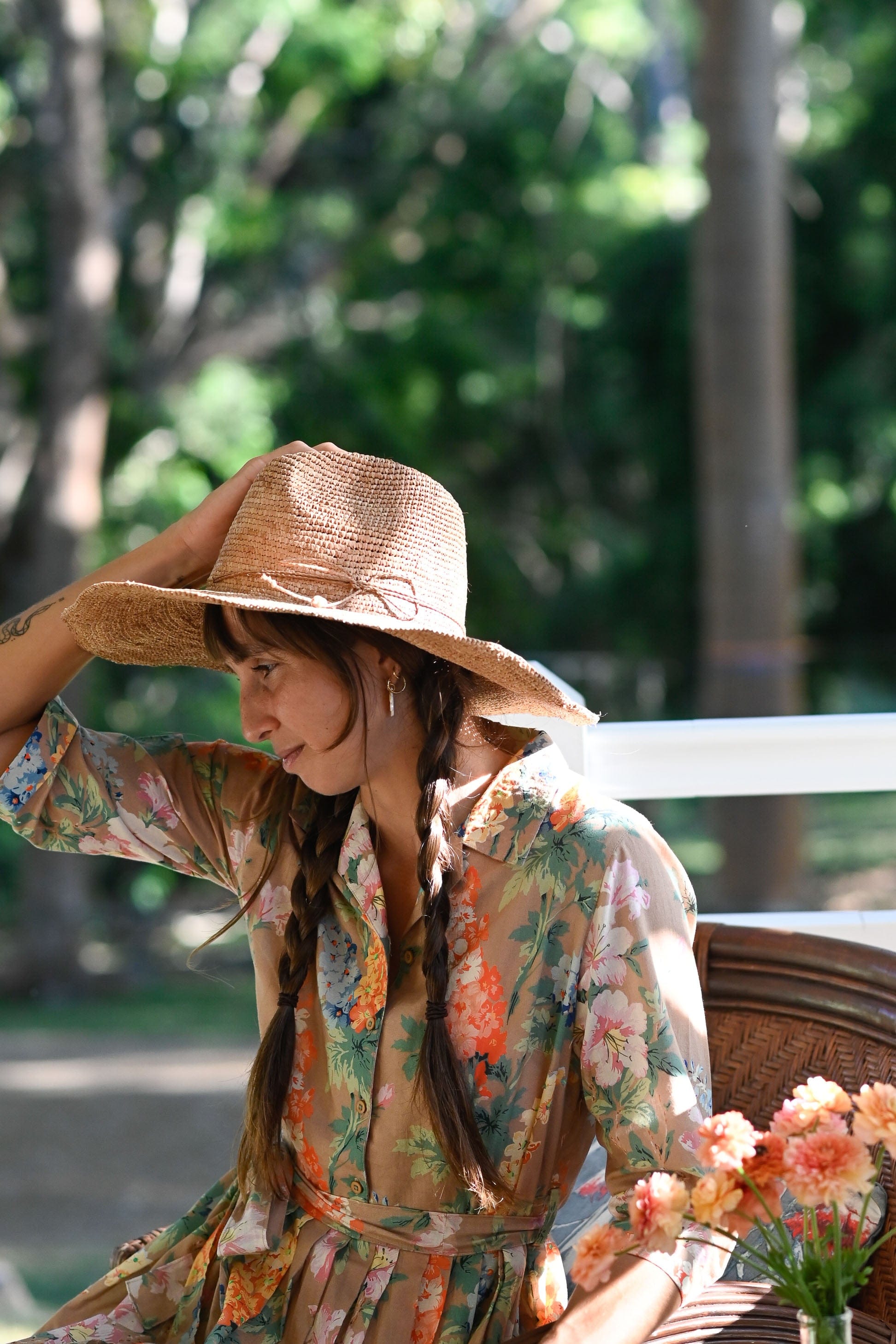 Aziz Adjustable Travel Hat in Light Brown