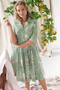Gianna Newlyn wearing floral dress with lemons.