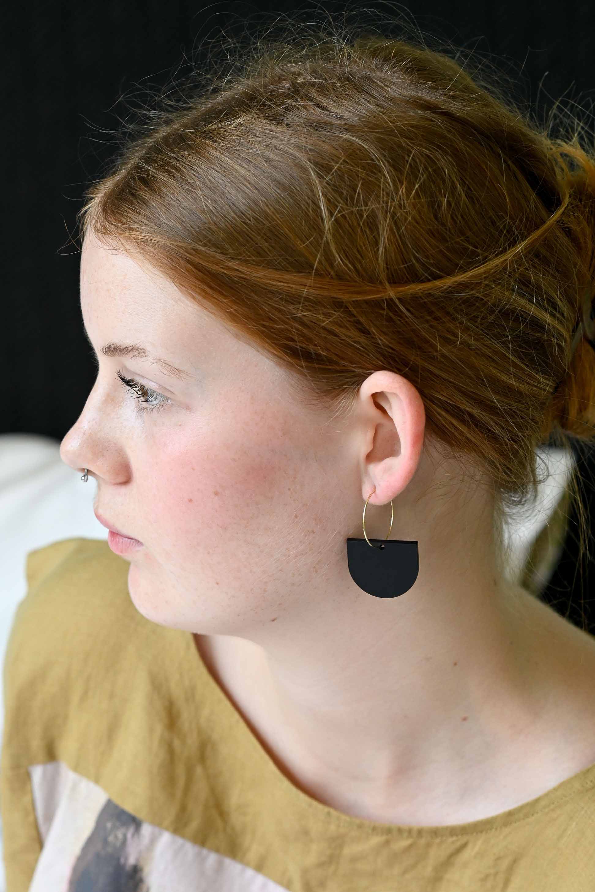 Gold Hoop and Arch Earrings