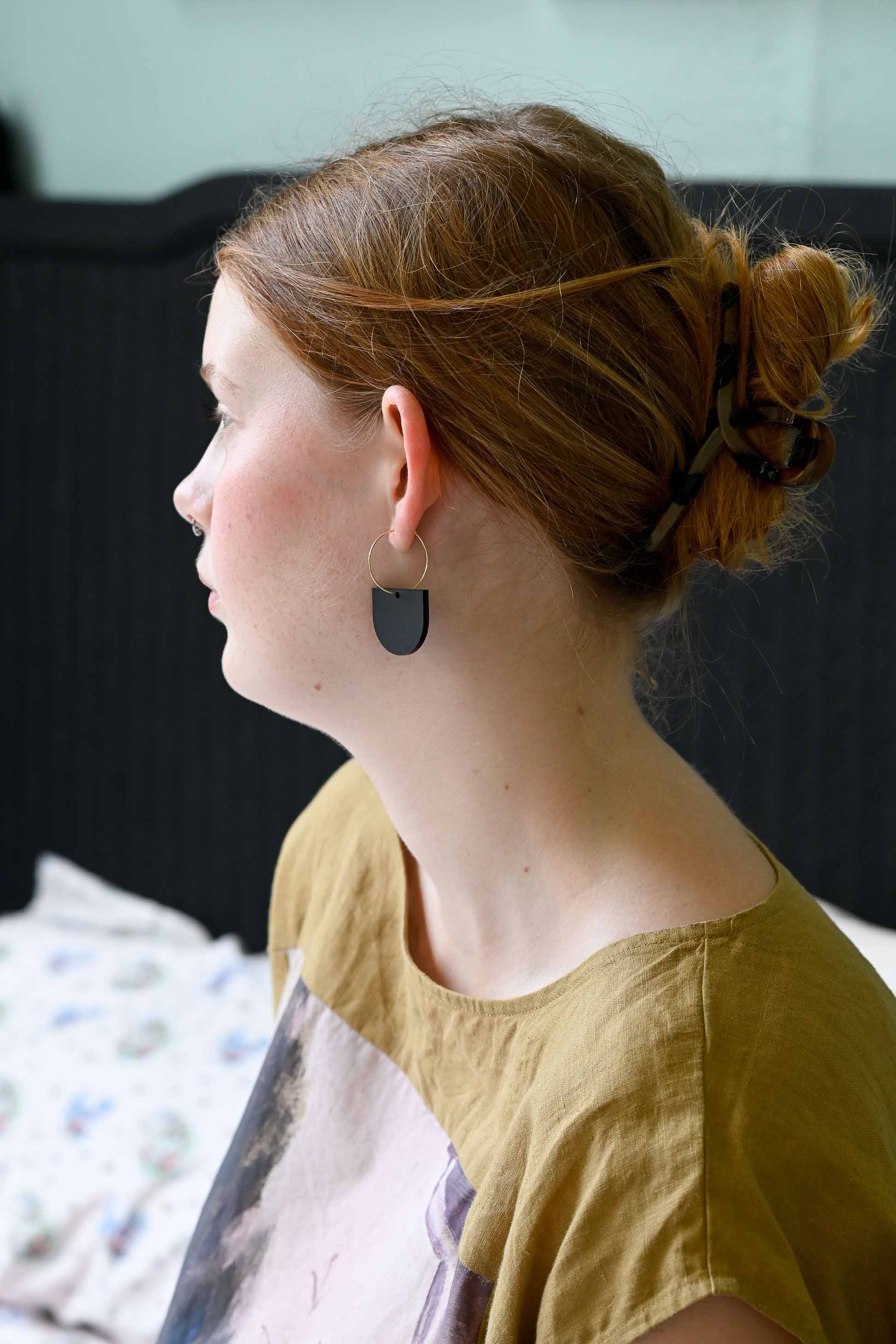 Gold Hoop and Arch Earrings