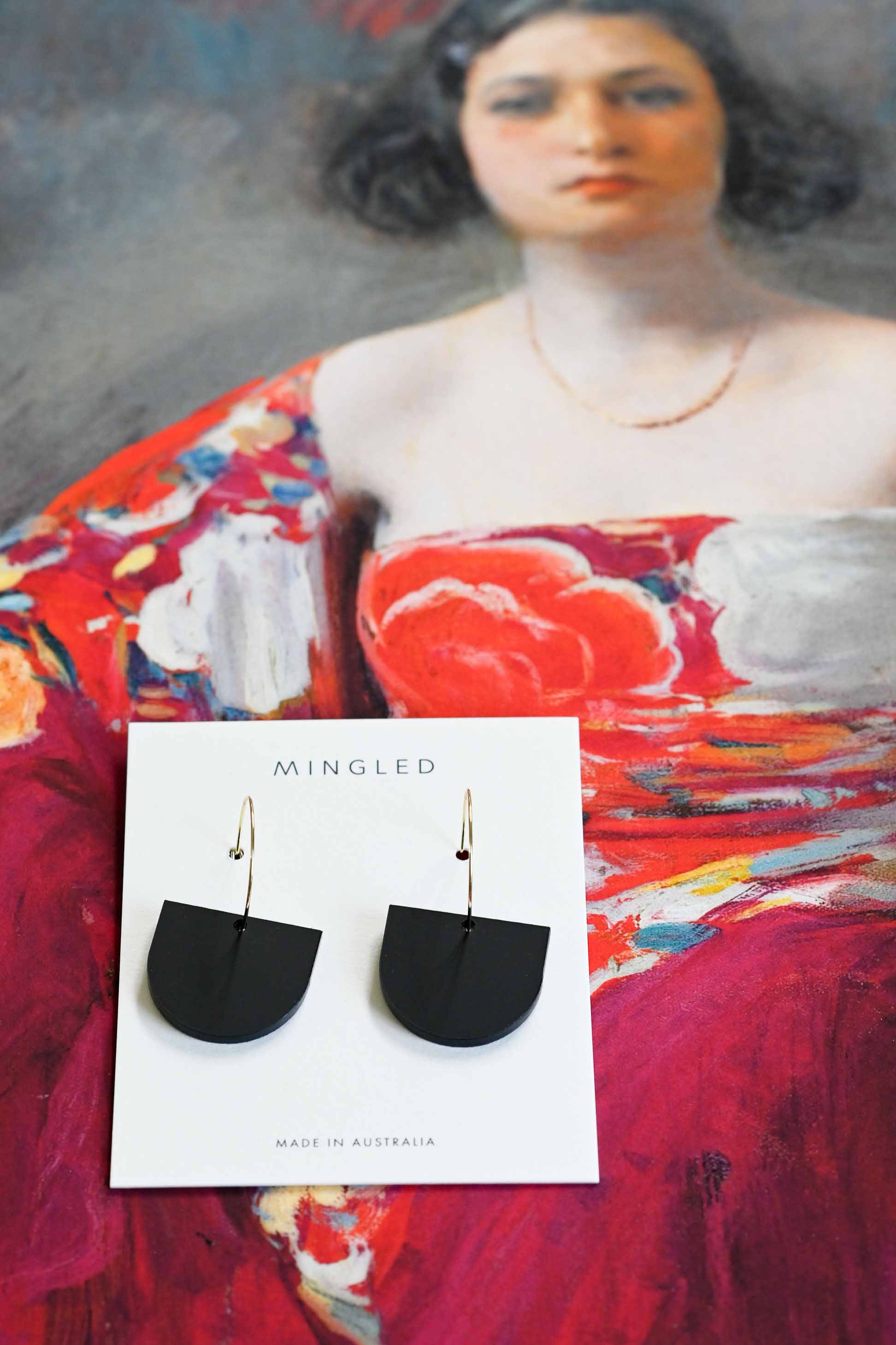 Gold Hoop and Arch Earrings