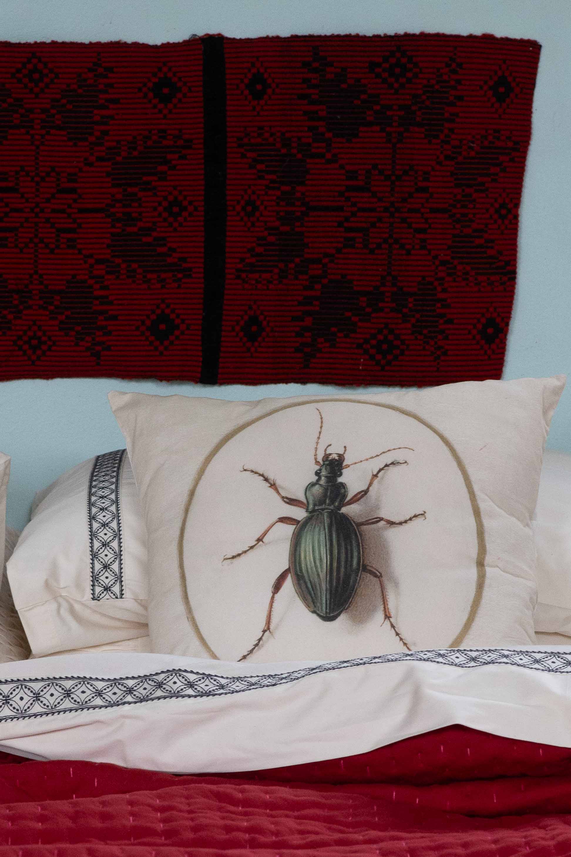 Golden Beetle cushion cover 45x45cm