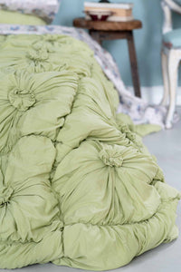 Green tea rosette bedding set