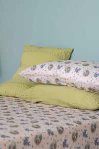 Green tea rosette pillowcases and sheets