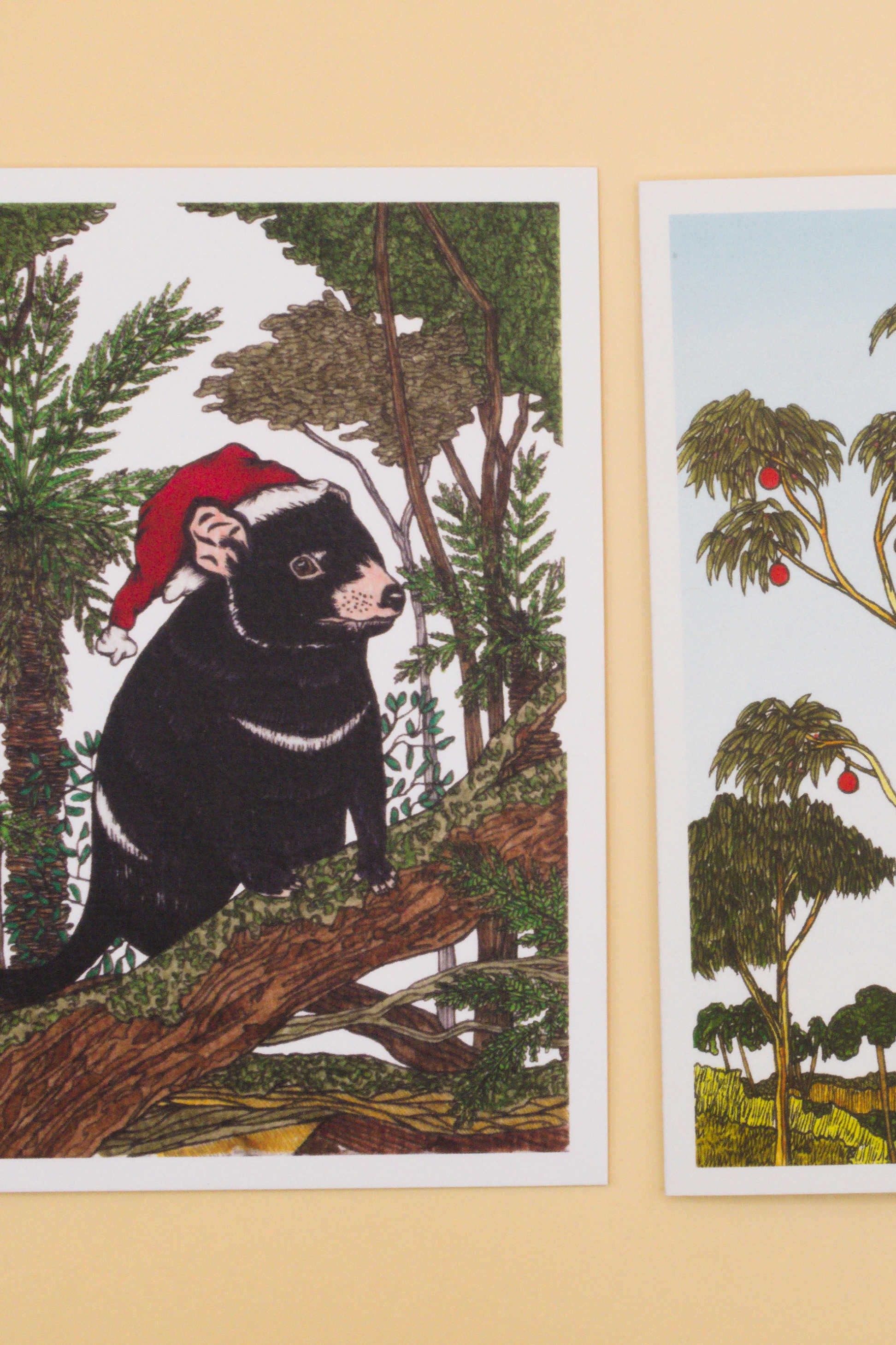 Australian Wildlife Greeting Cards Christmas pack 6