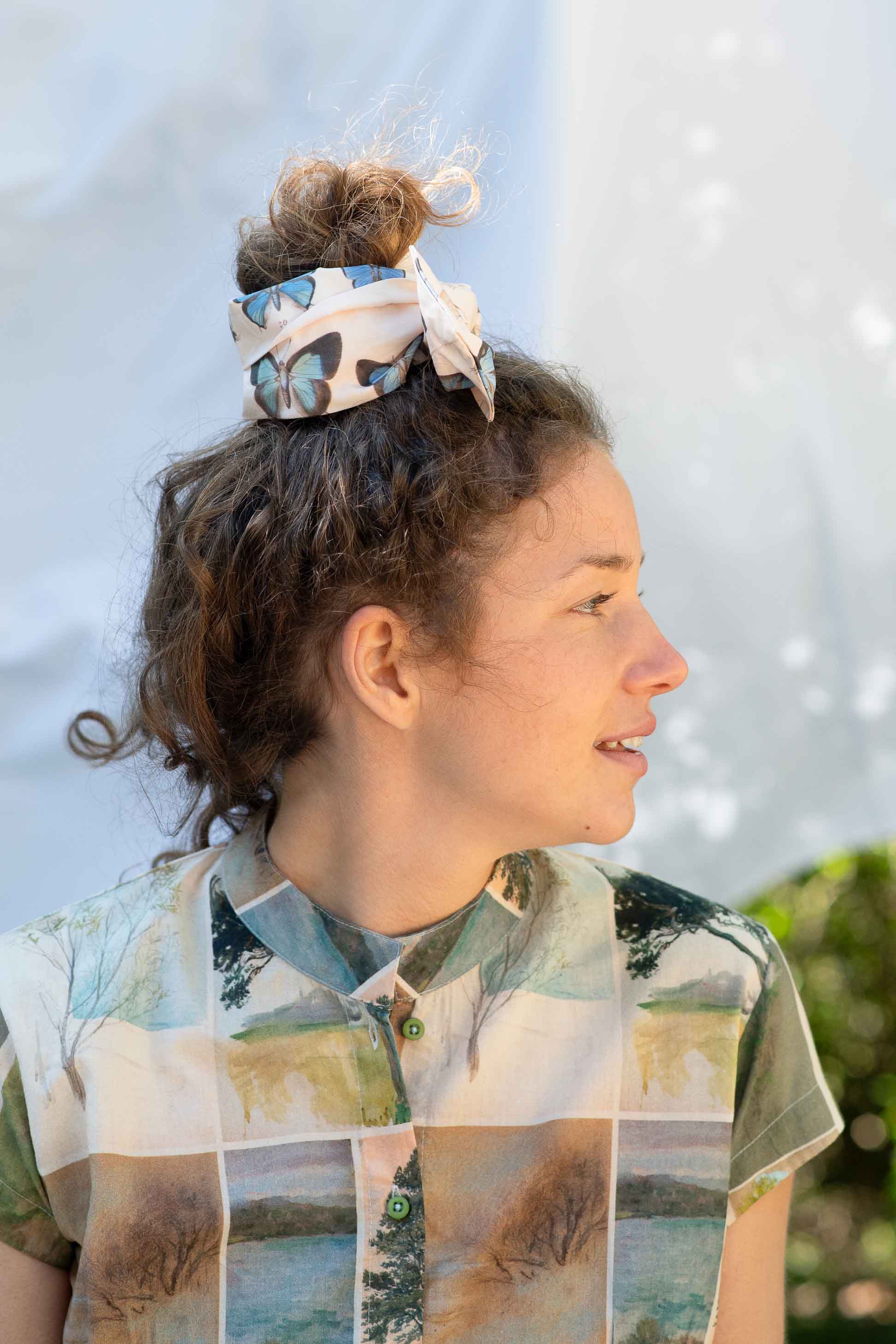 Hair Wrap Wide in Butterflies