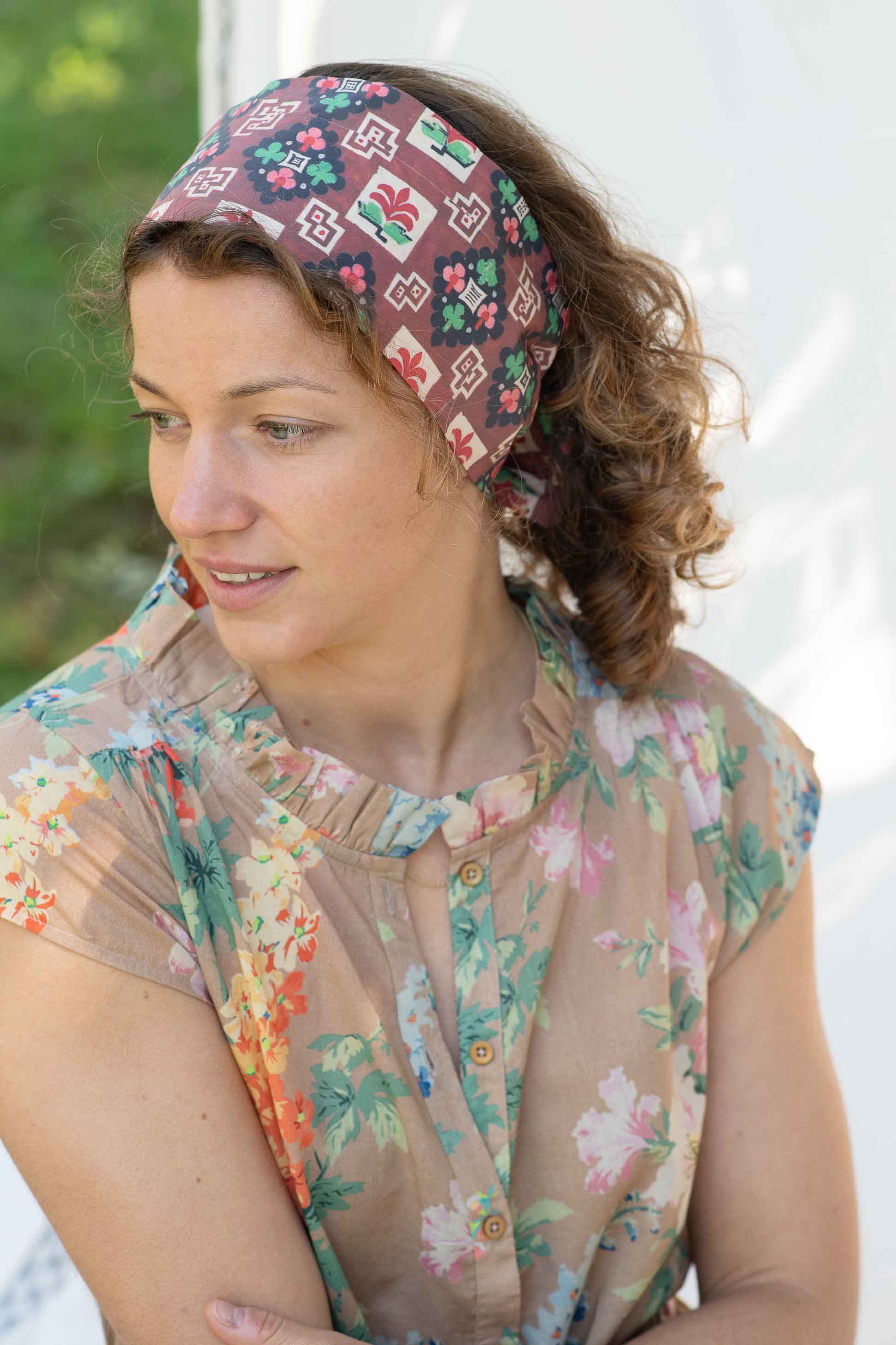 Hair Wrap Wide in Clover