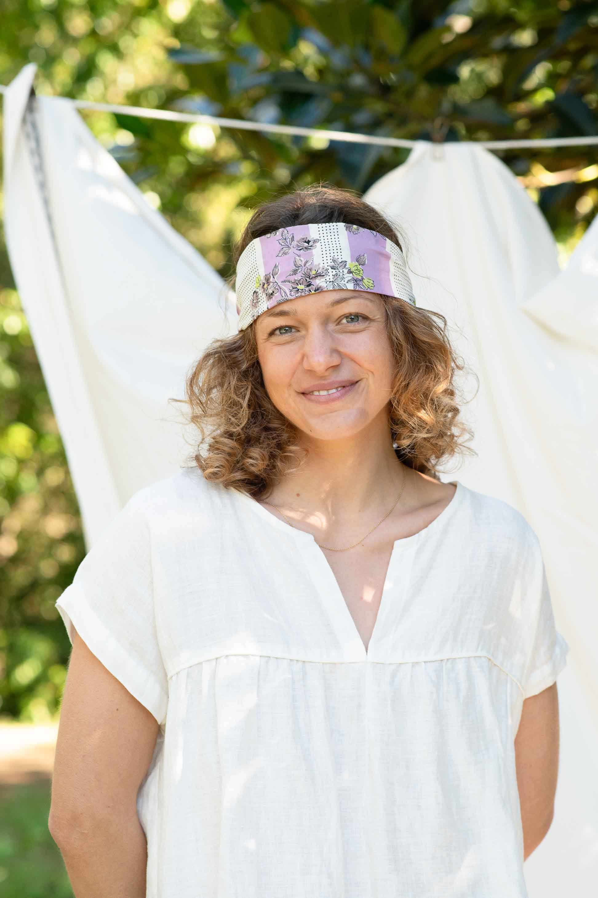 Hair Wrap Wide in Daphne