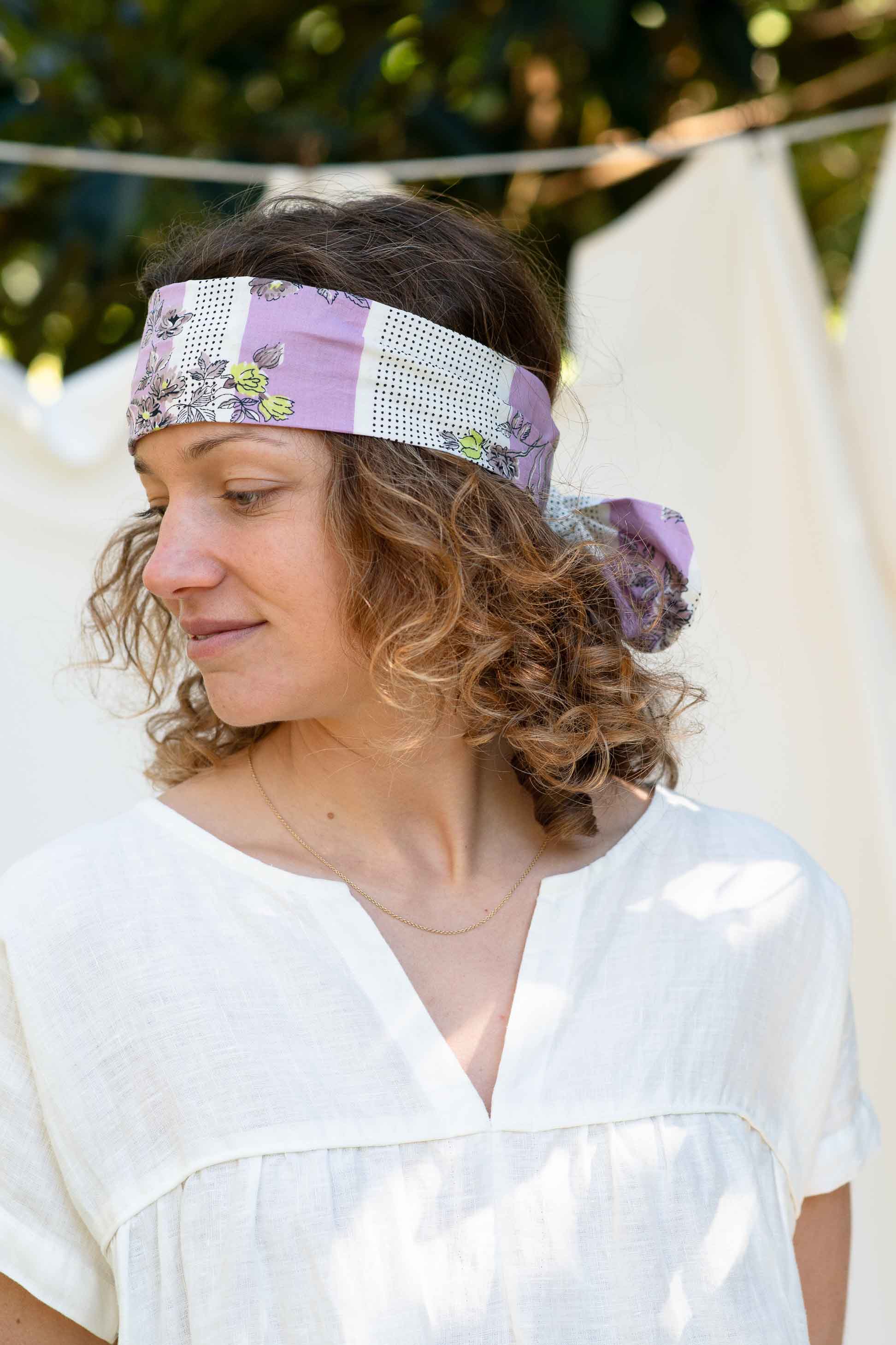 Hair Wrap Wide in Daphne