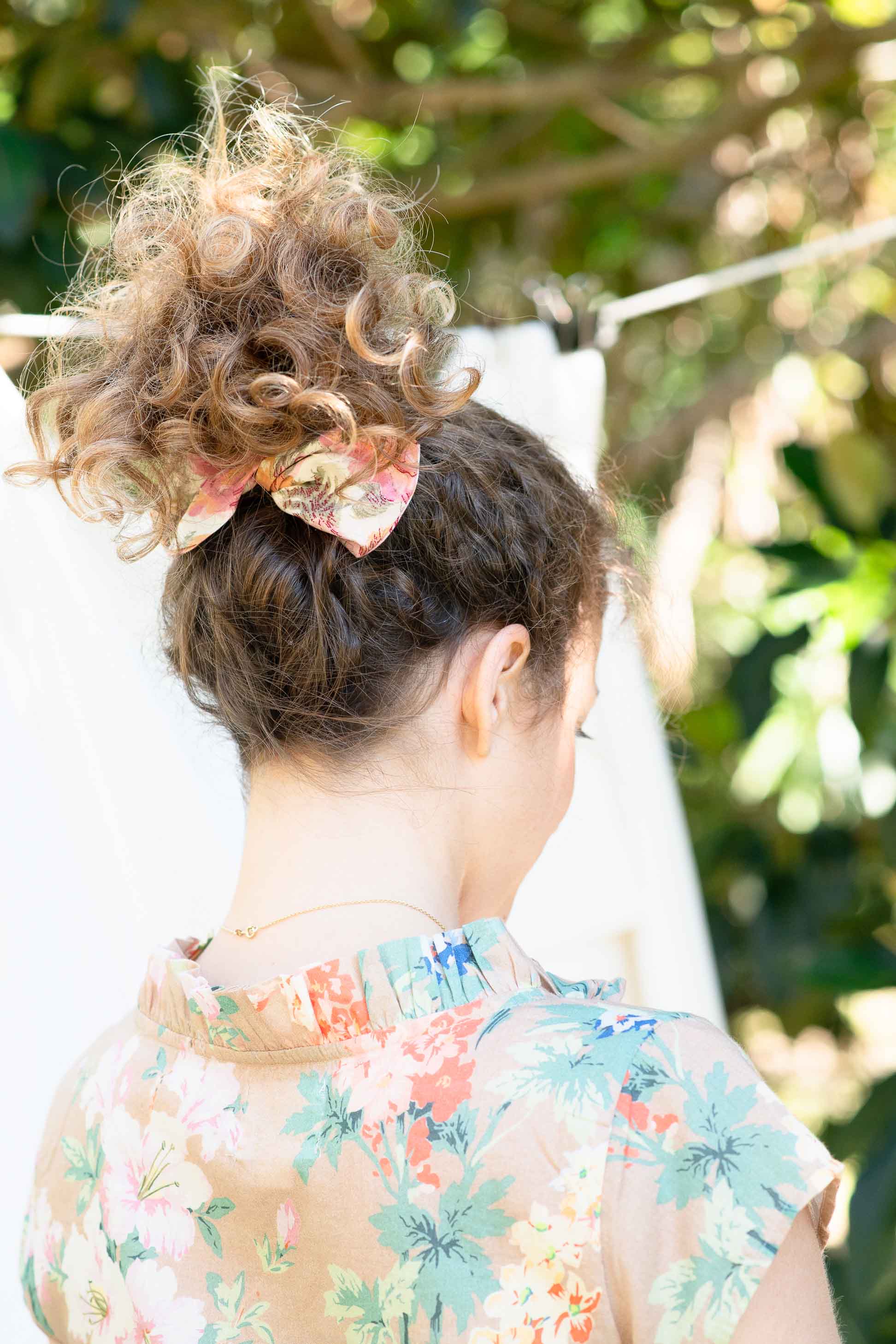 Hair Wrap Wide in Peony