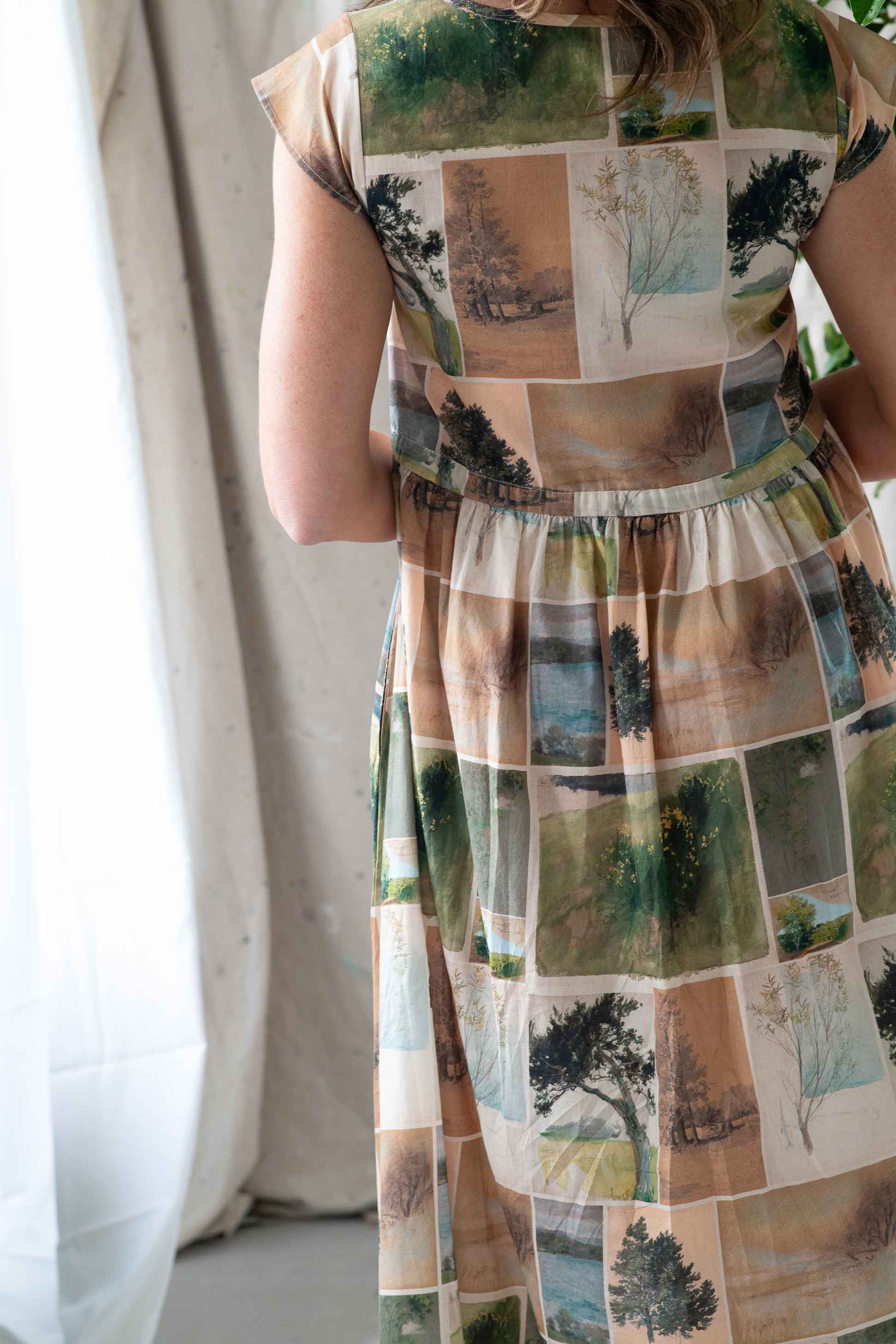 Heidi Nature Studies dress with landscape print