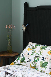 Hummingbird pillowcase set with fairy wren decor