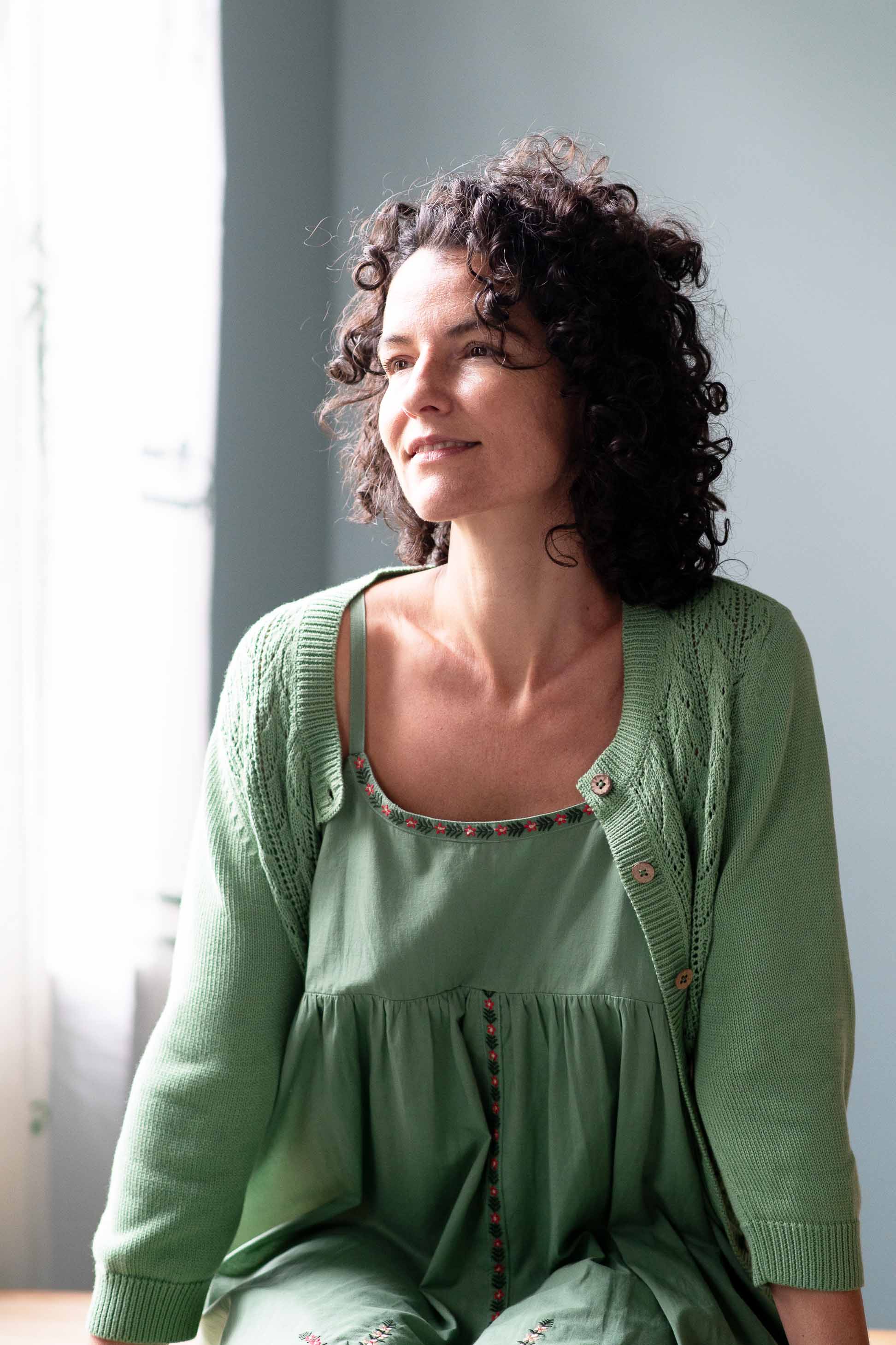 Ava Cardigan Mineral Green