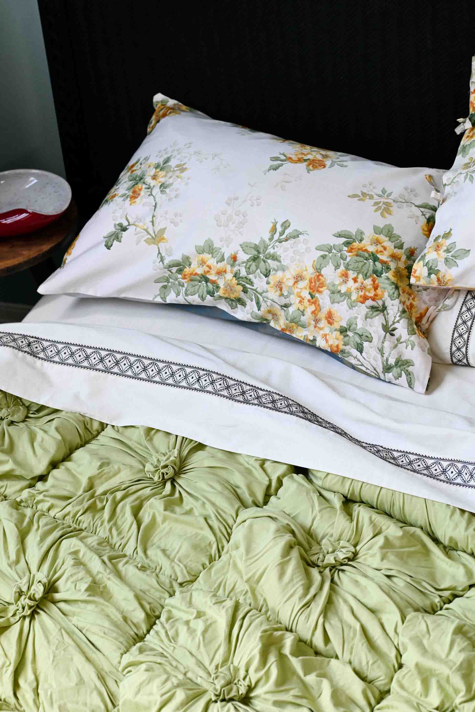 Rosette Quilt Green Tea *organic cotton