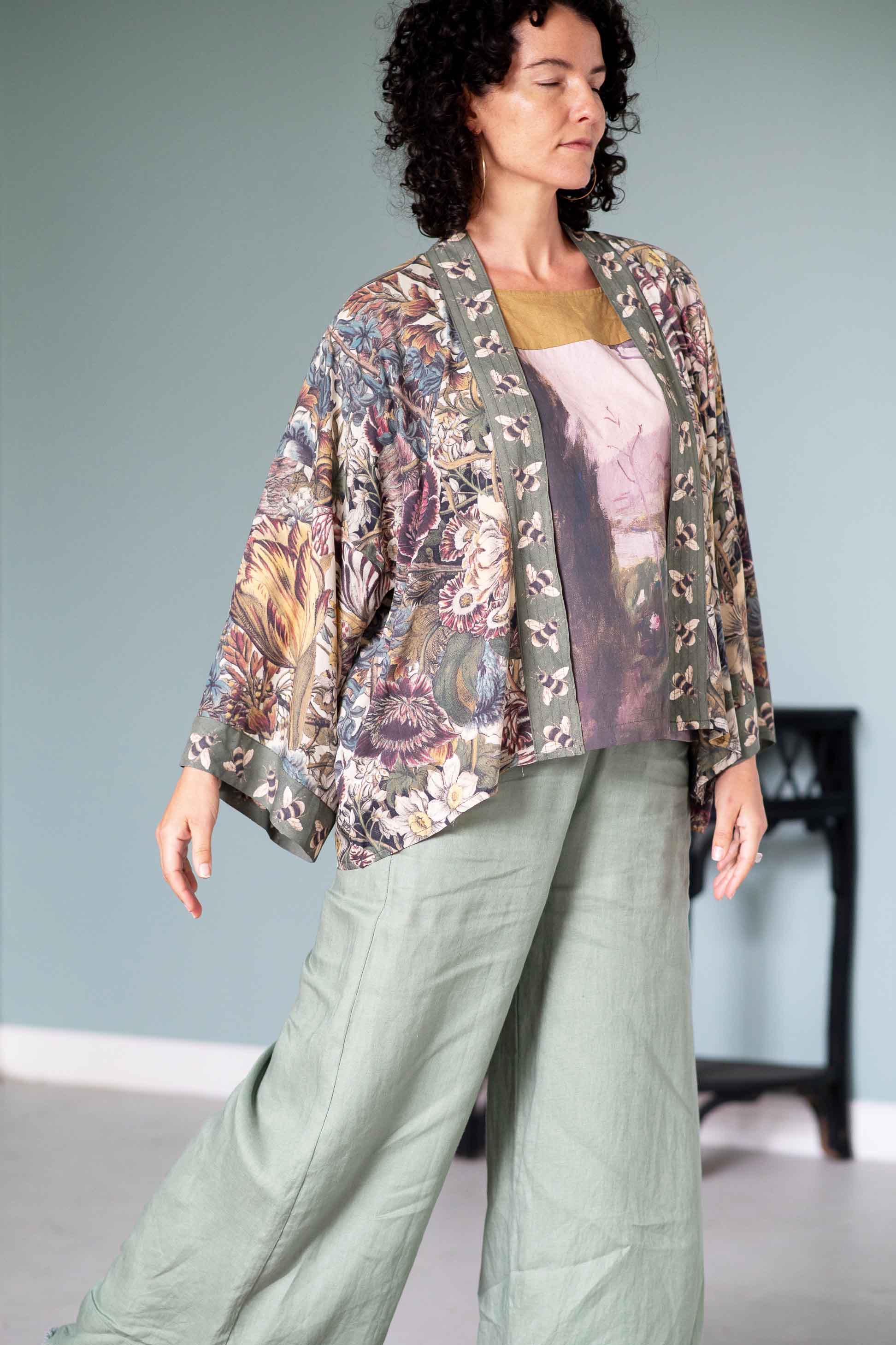 Love Grows Wild Crop Kimono