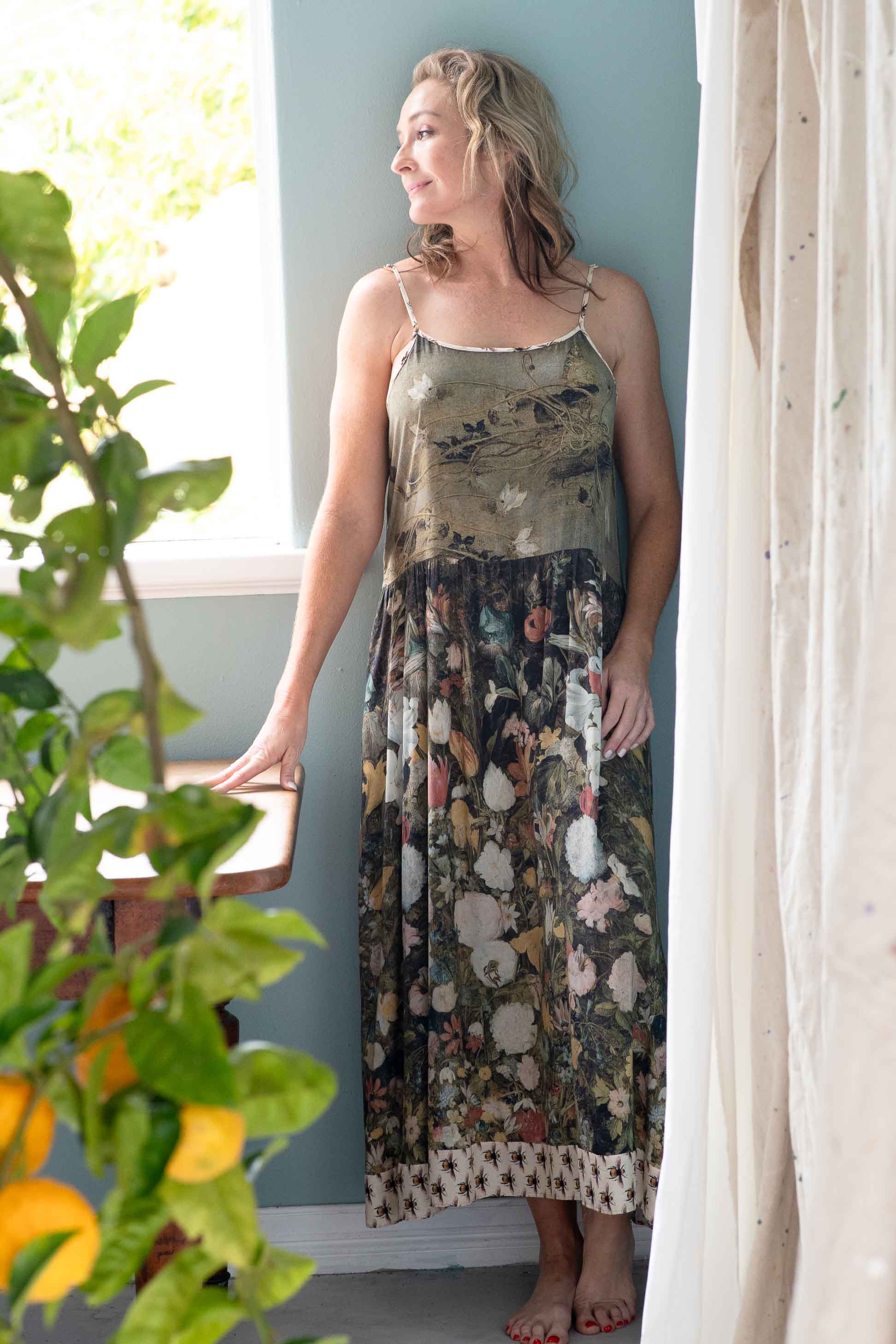 I Dream in Flowers Slip Dress