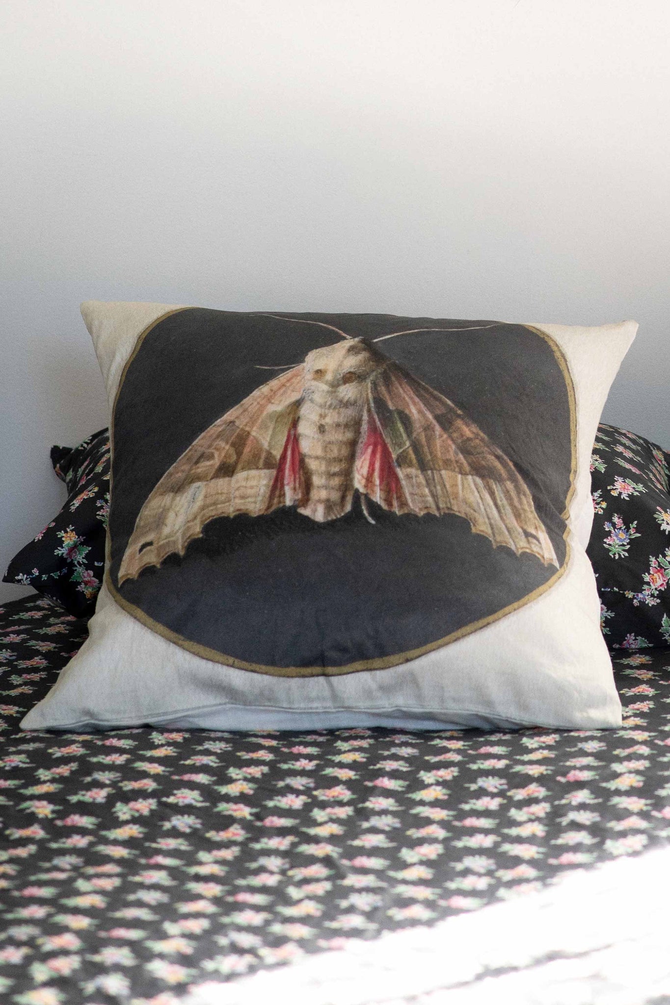 Moth cushion cover *organic cotton – Lazybones Australia