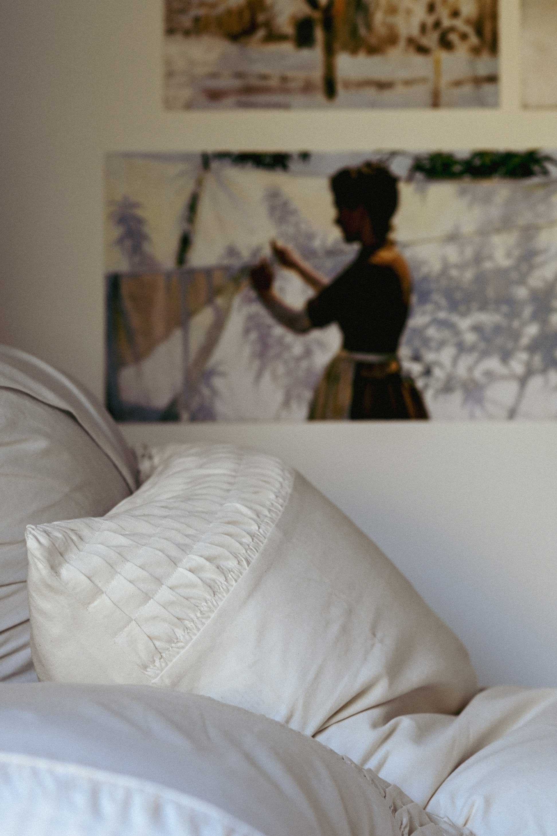 Natural pillowcase art print with shadows, DSC6733