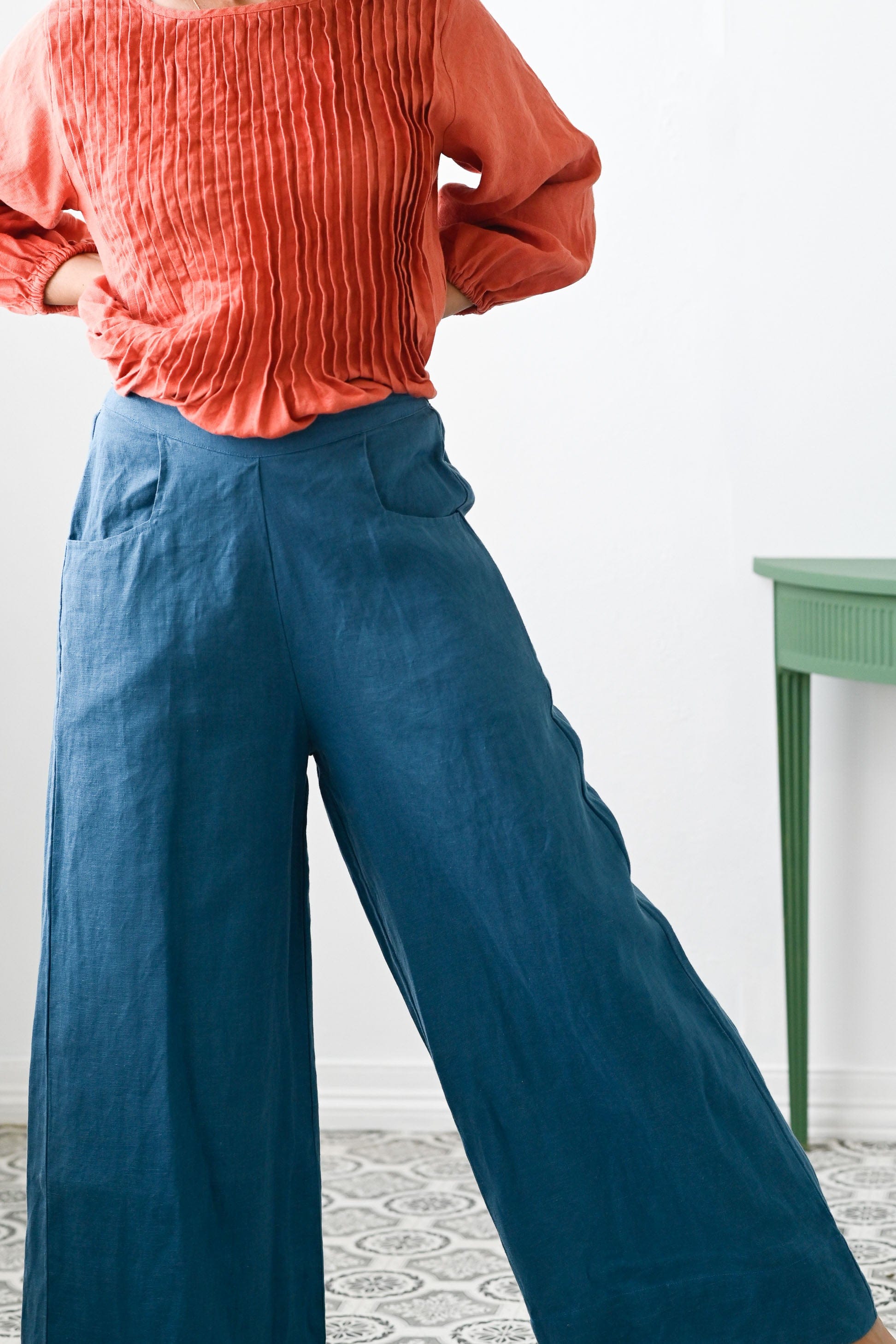 Ollie Linen Pant Sapphire (Winter)