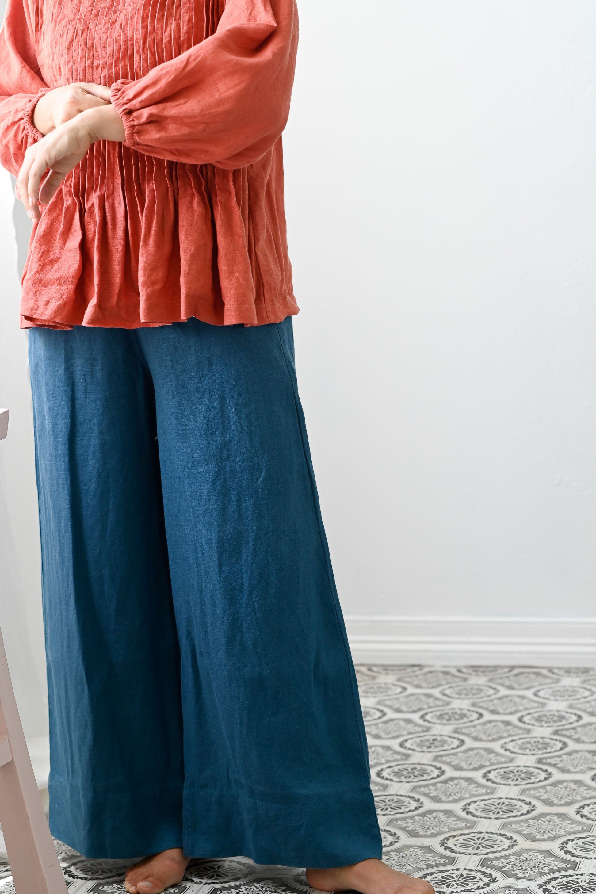 Ollie Linen Pant Sapphire (Winter)