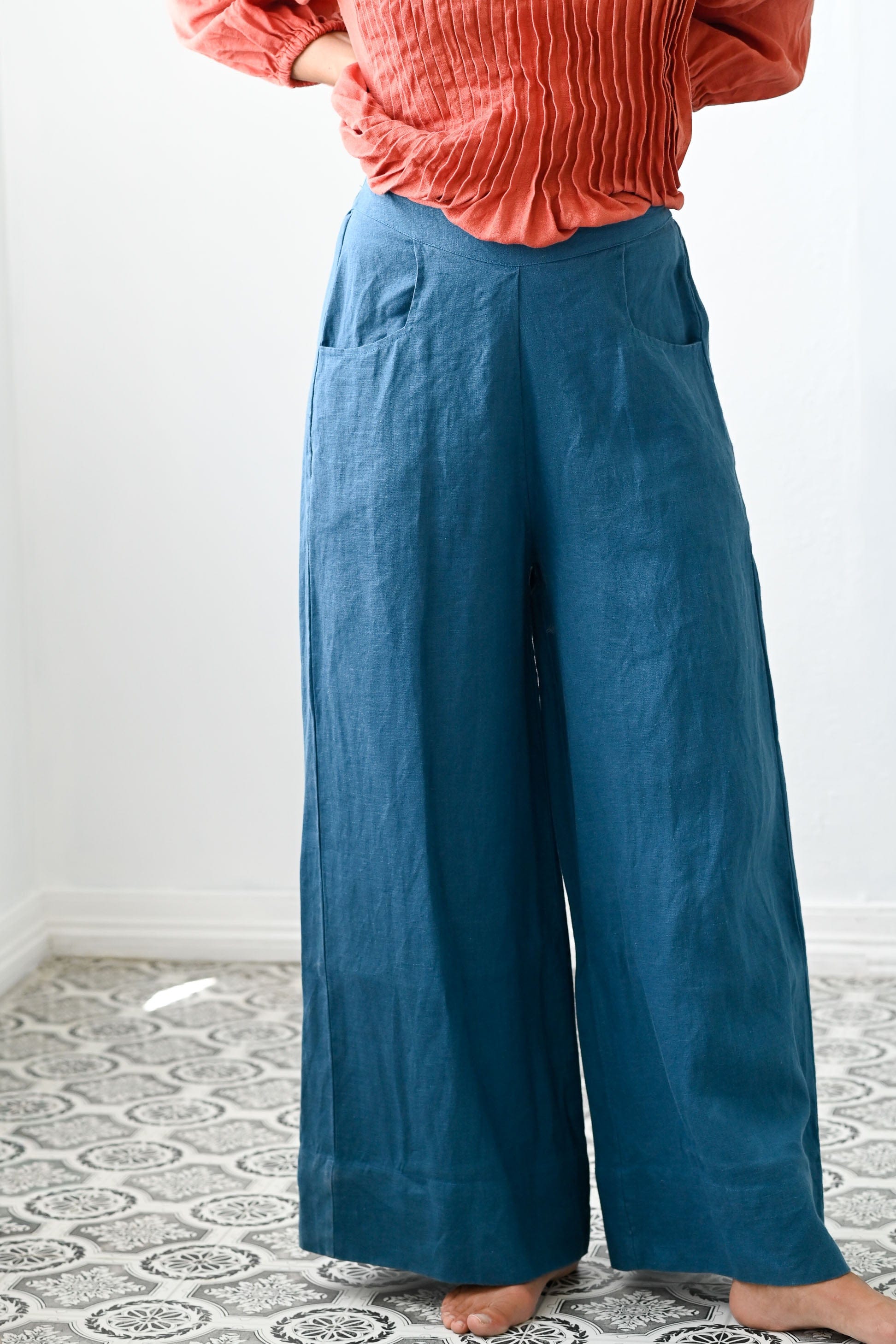 Ollie Linen Pant Sapphire (Winter)