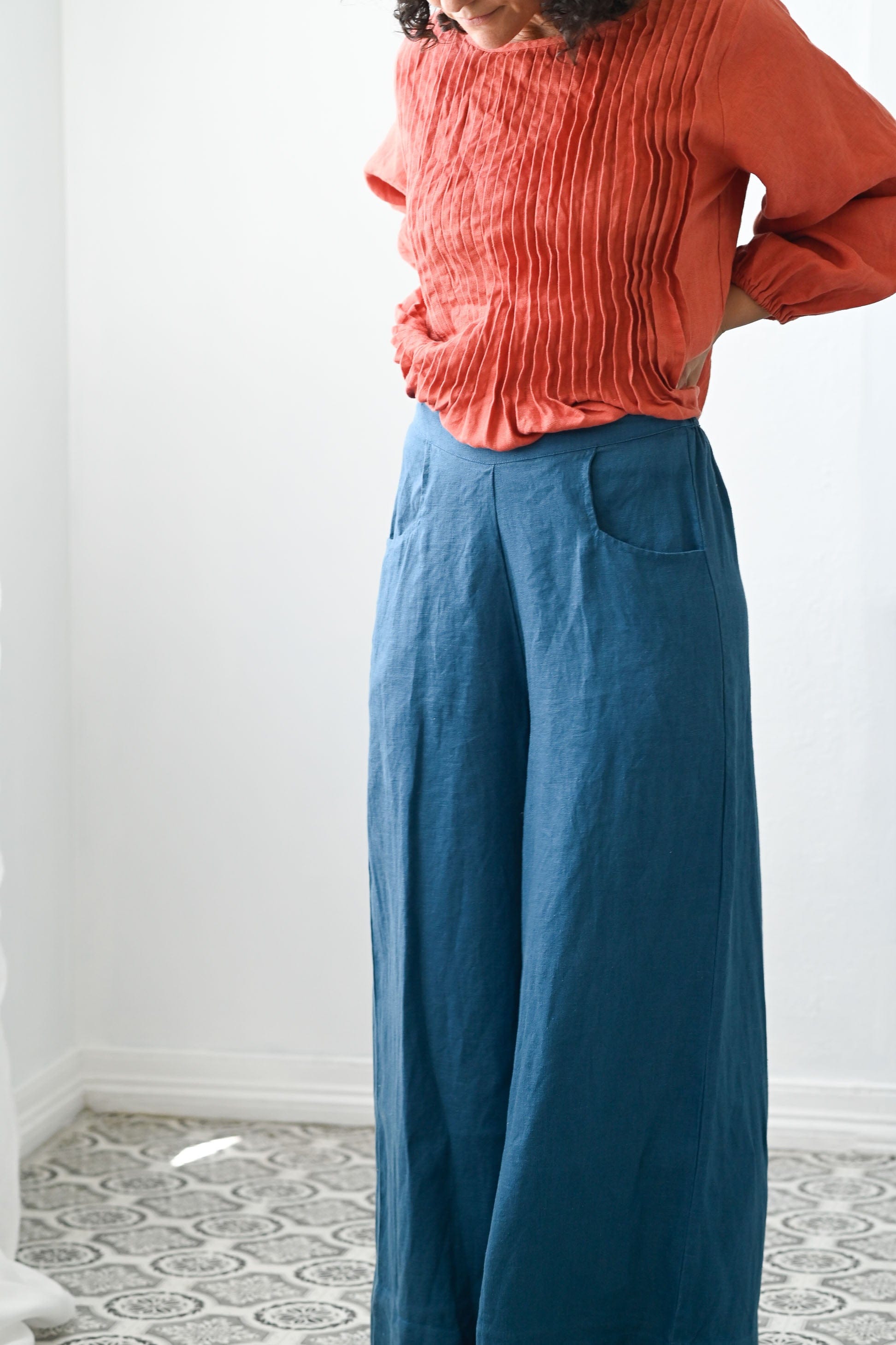 Ollie Linen Pant Sapphire (Winter)
