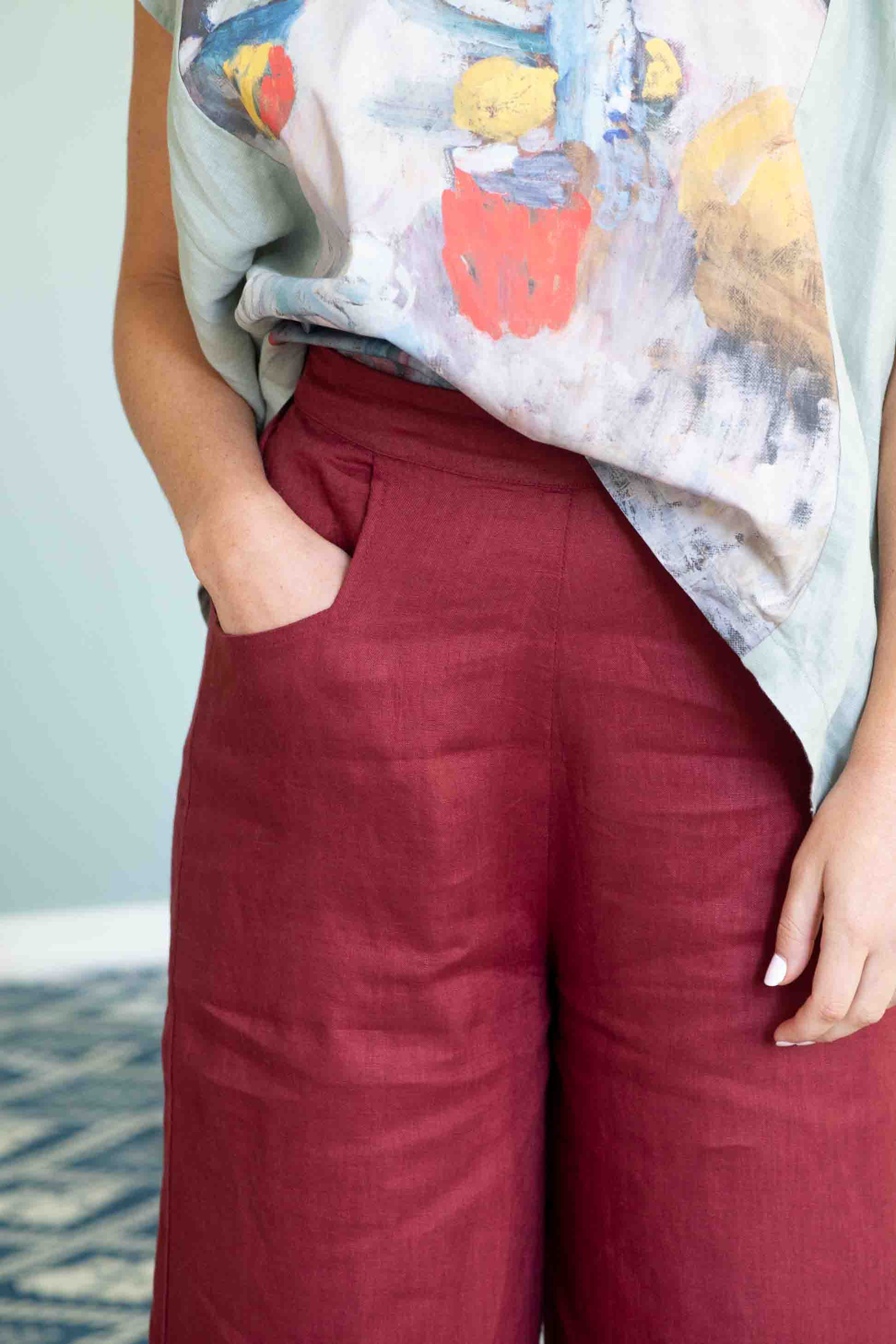 Ollie Pant Cherry