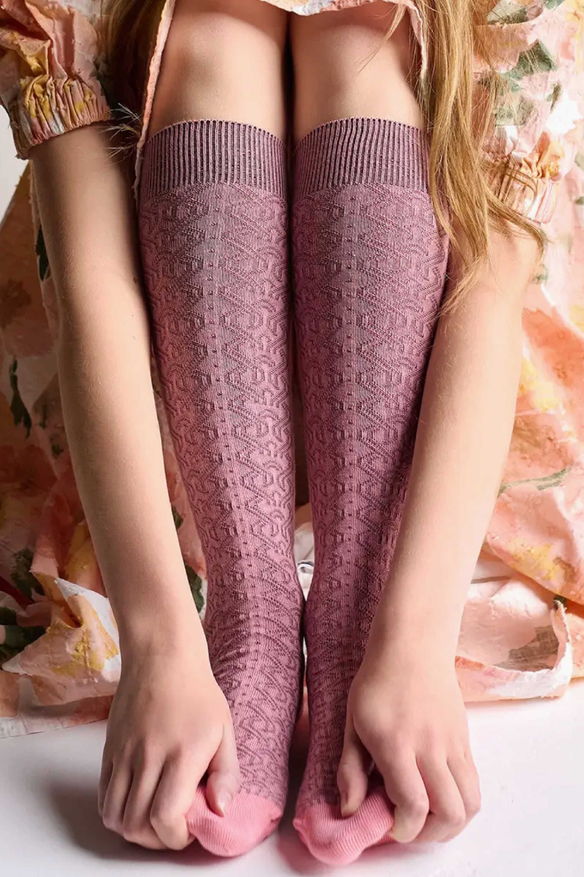 Ornella Cotton Socks Coral