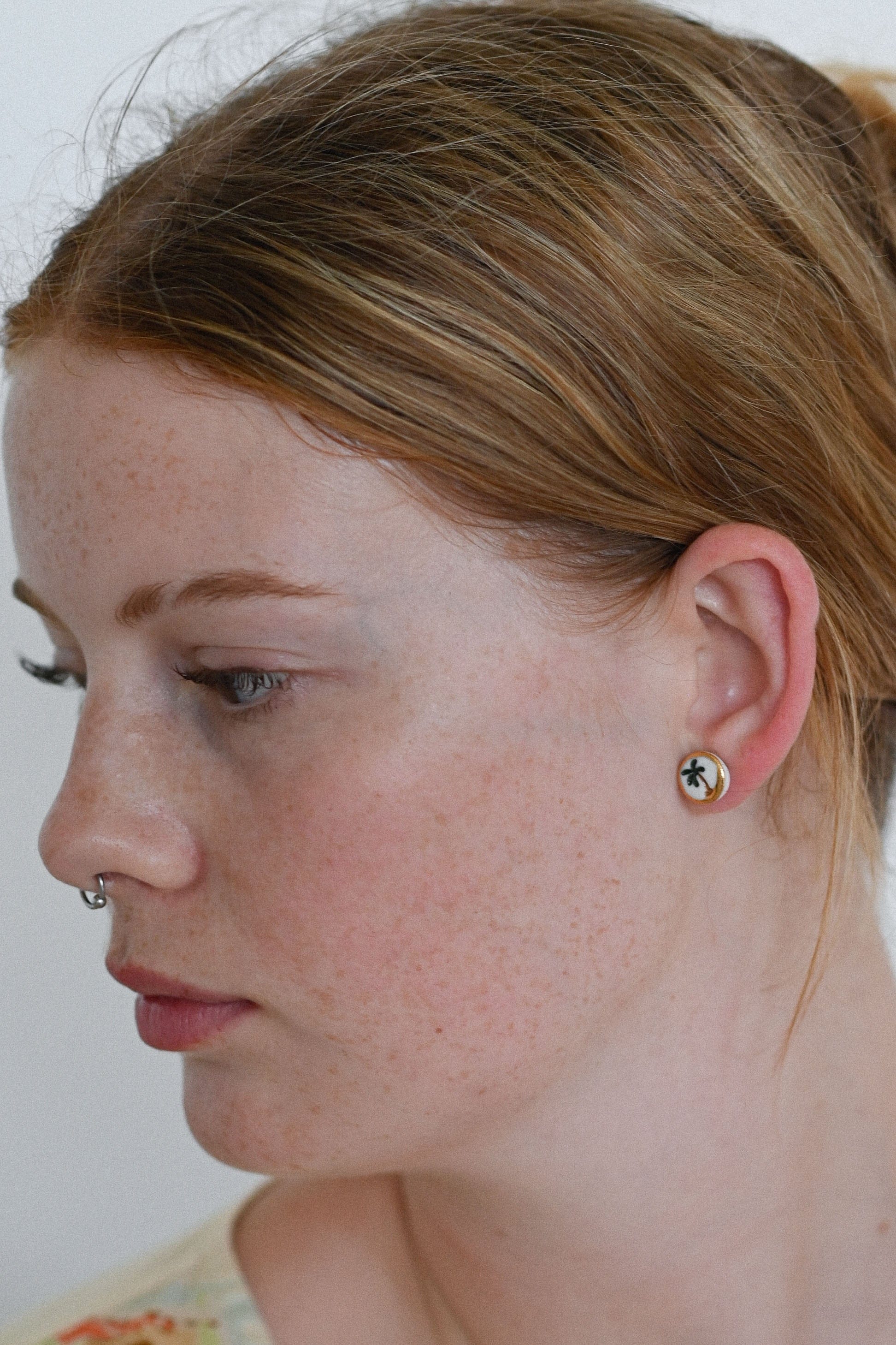 Palm Tree Stud Earrings