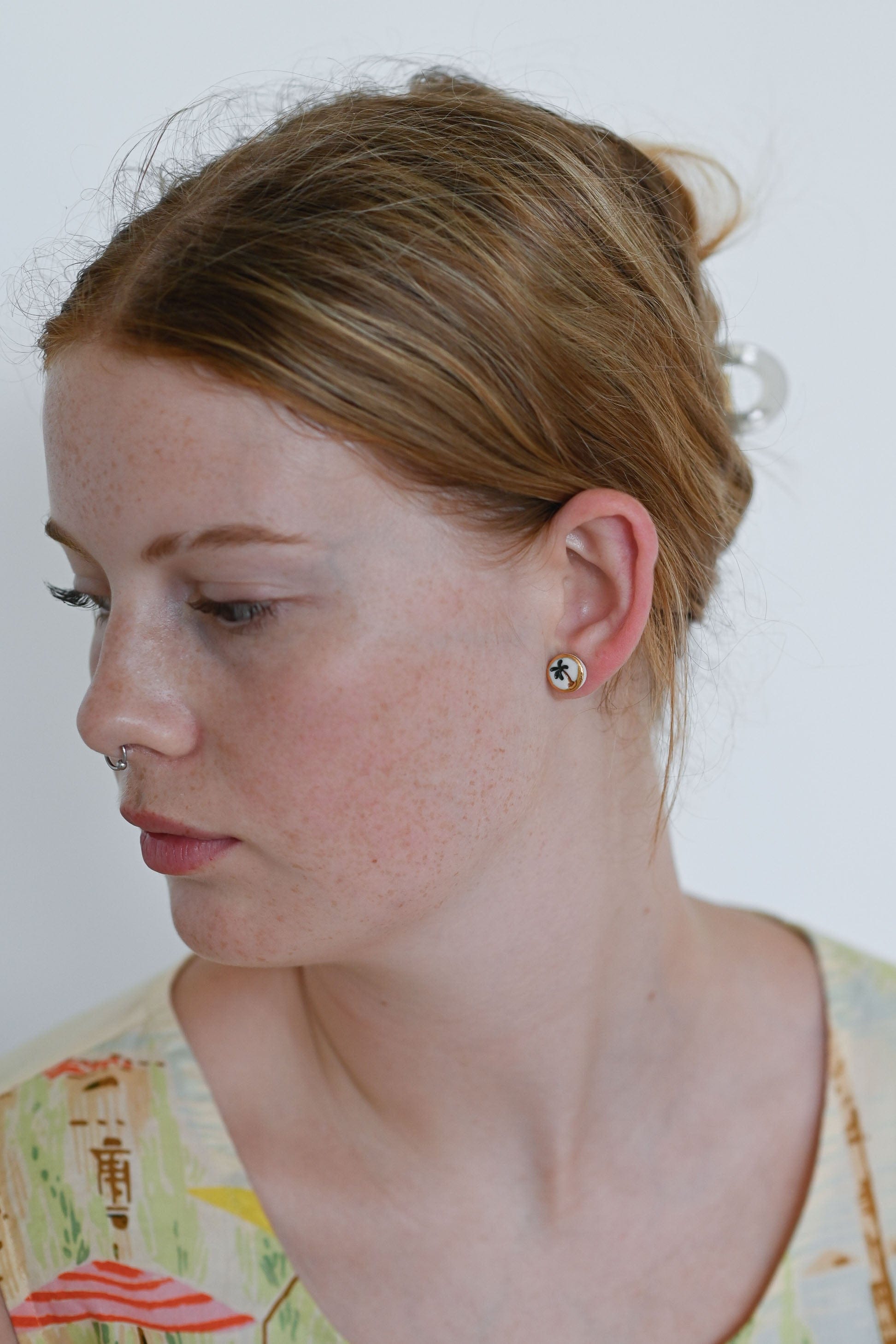 Palm Tree Stud Earrings